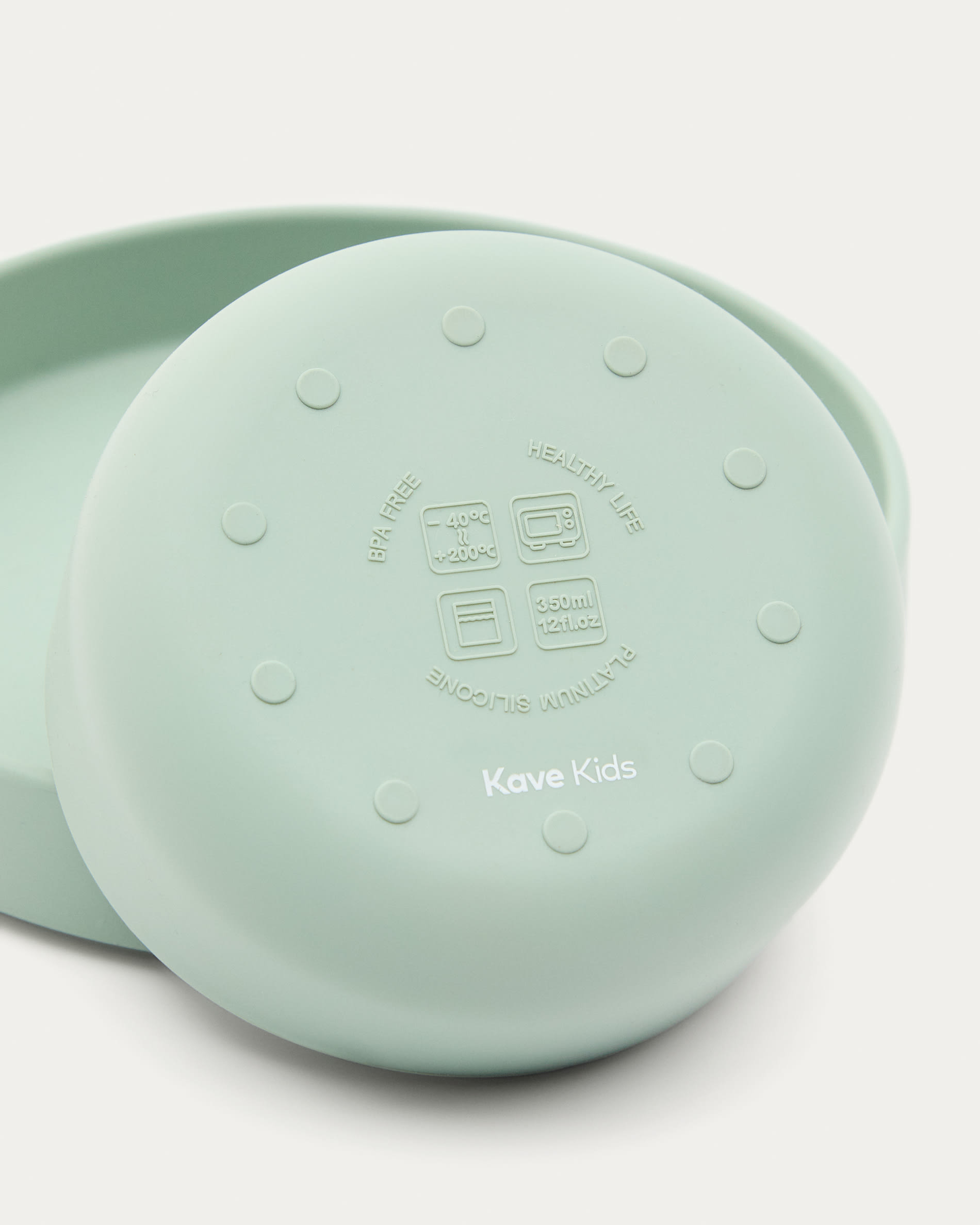 Lili plate and bowl set in turquoise silicone