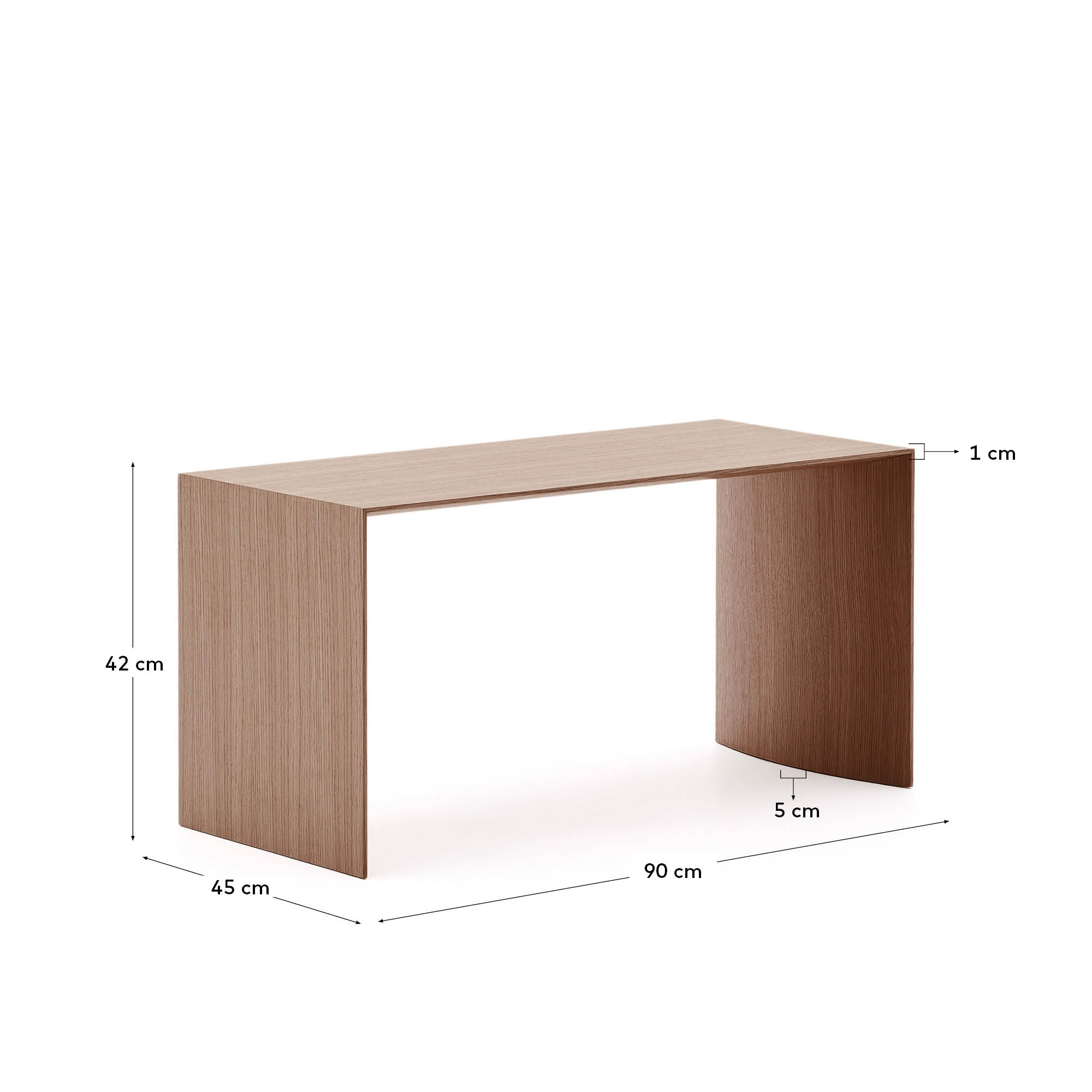 Litto walnut veneer FSC Mix Credit coffee table, 90 x 45 cm