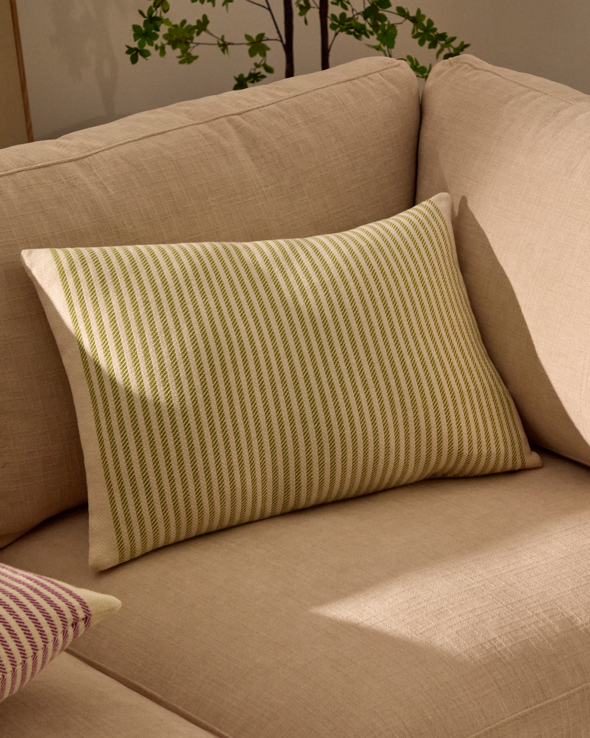 Housse De Coussin Lombaire Rayée Noir Et Blanc - 30x60 Cm (12x24 Pouces)
