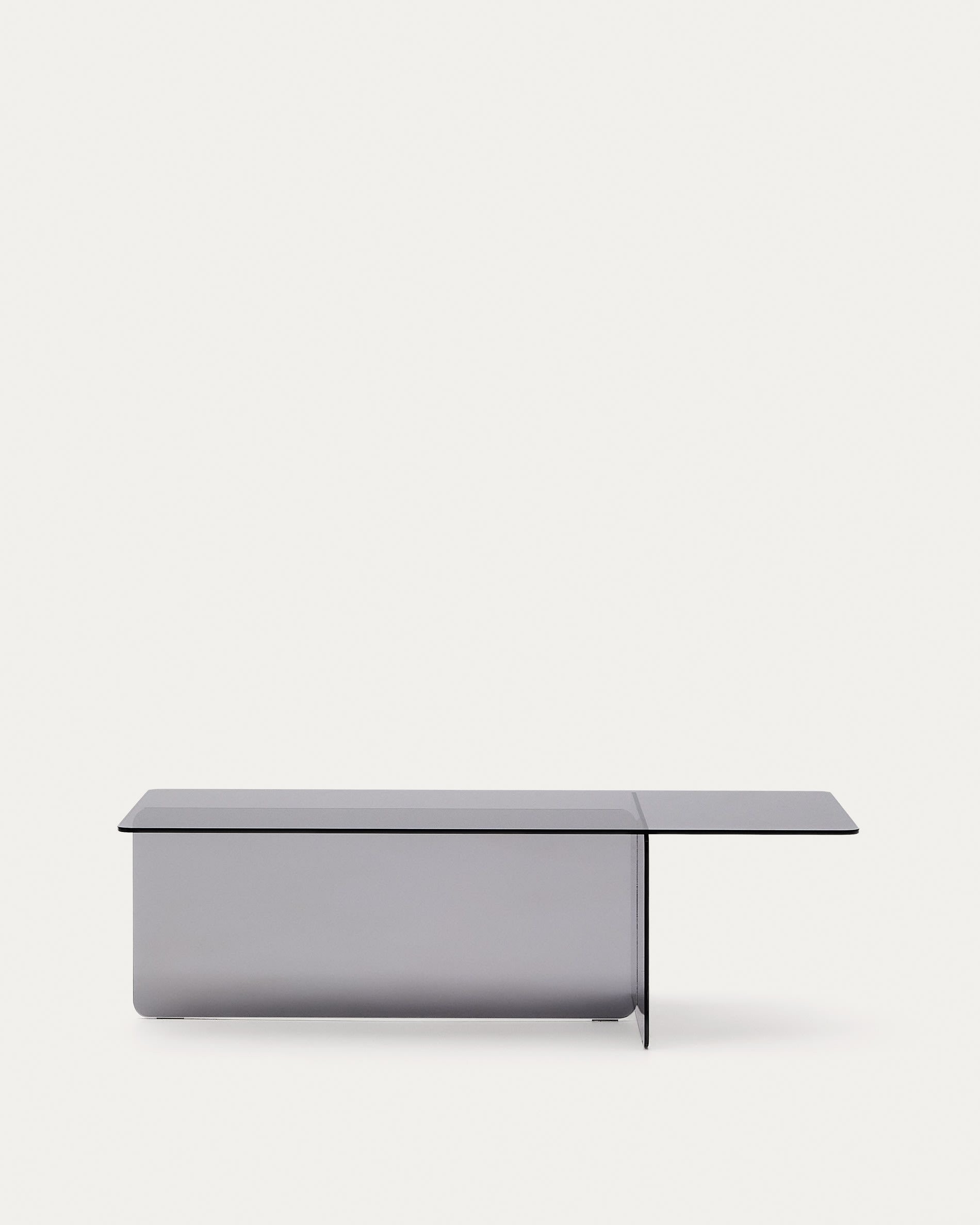 Zaren grey, tempered-glass coffee table, 120 x 60 cm