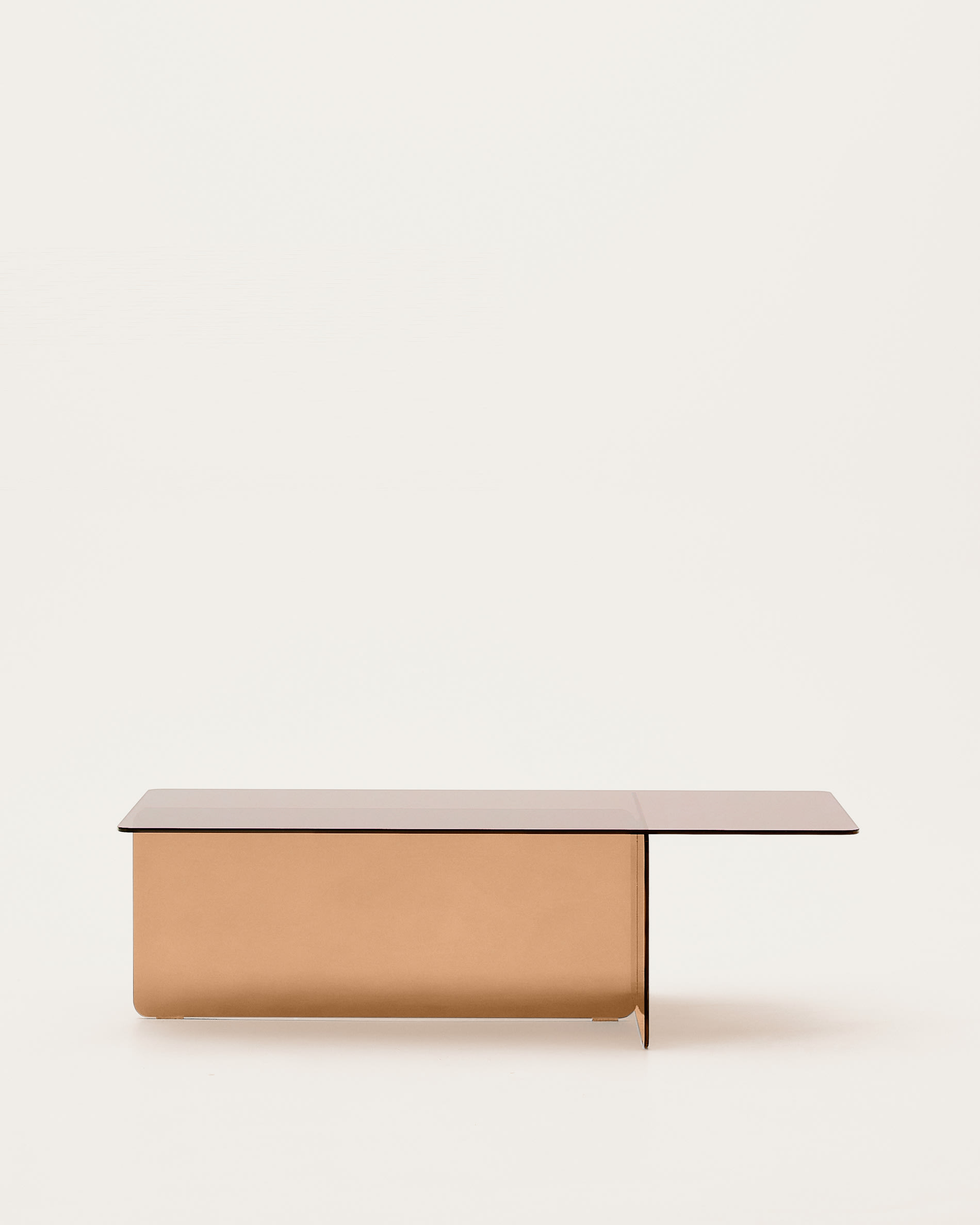 Zaren brown, tempered-glass coffee table, 120 x 60 cm