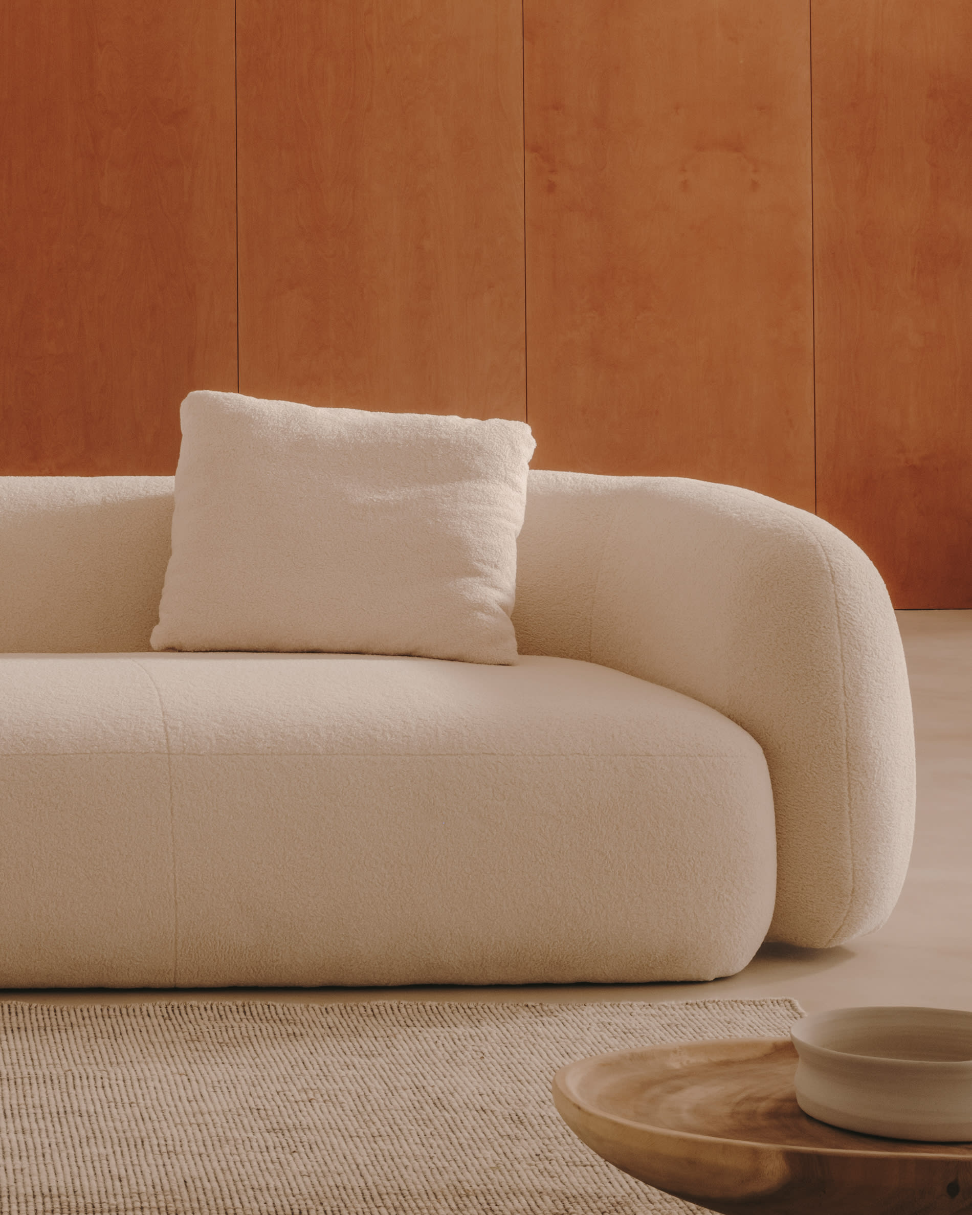 Martina ecru bouclé cushion 47 x 36cm