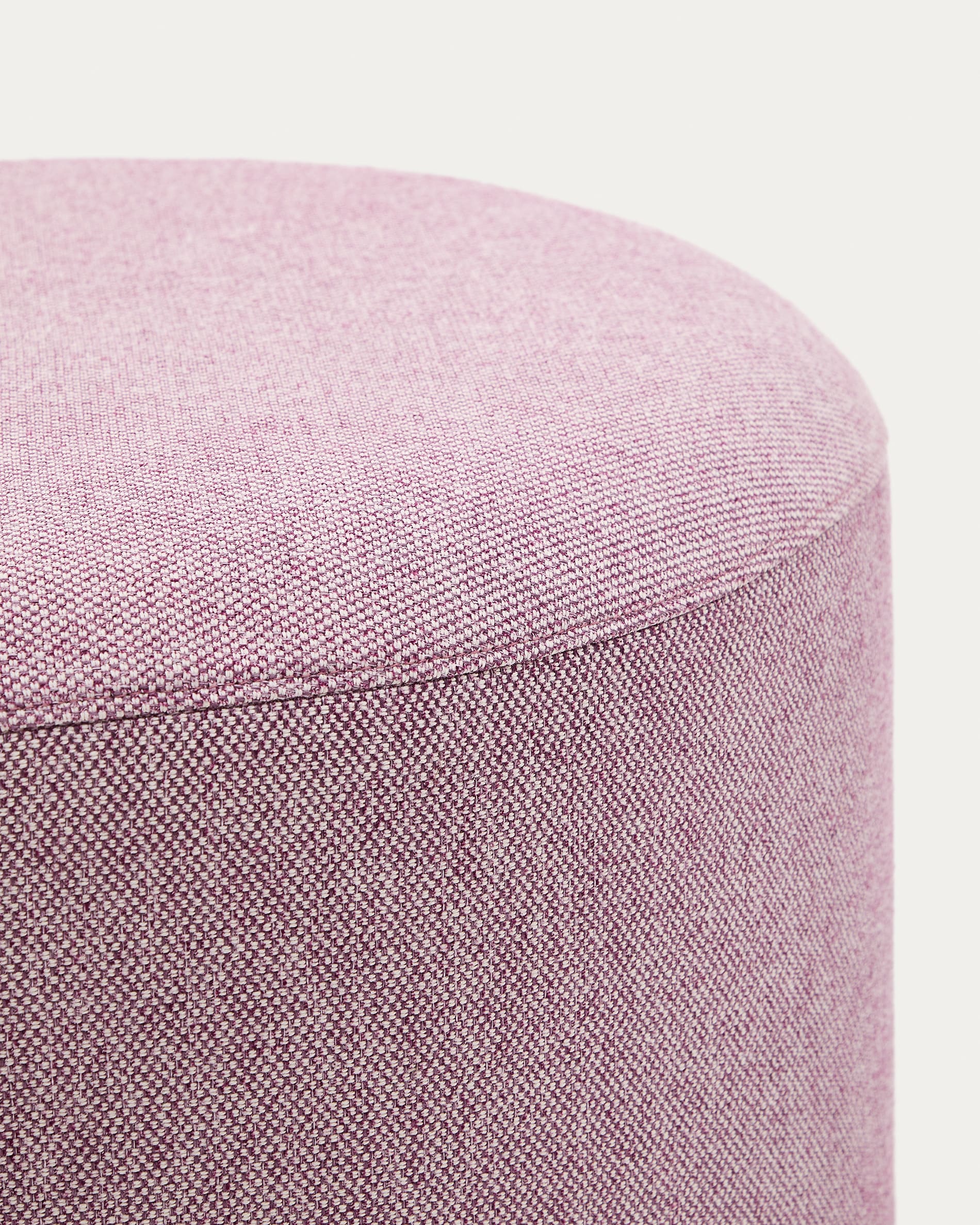 Kaeli purple footrest with removable cover Ø60cm