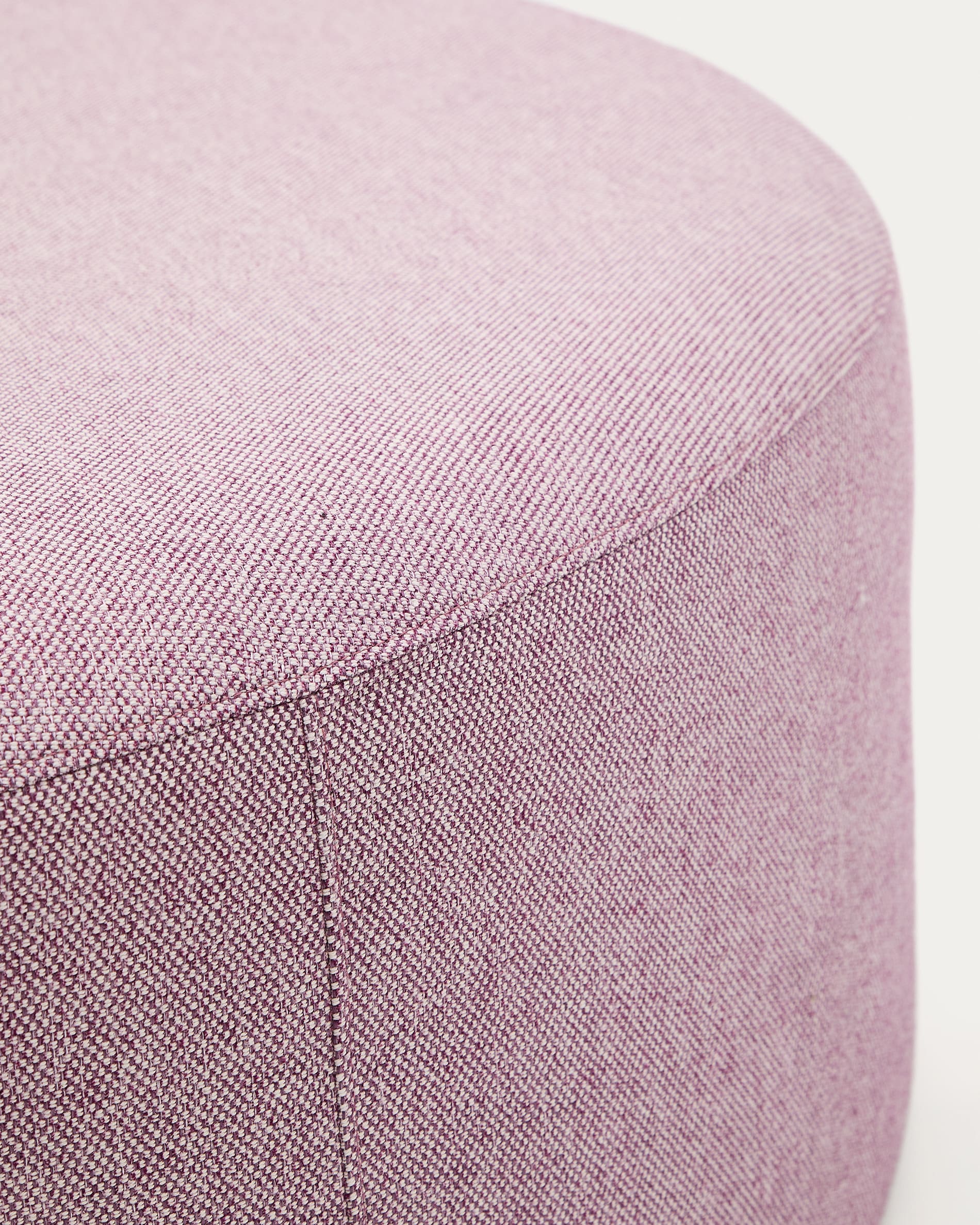 Kaeli purple footrest with removable cover Ø120cm