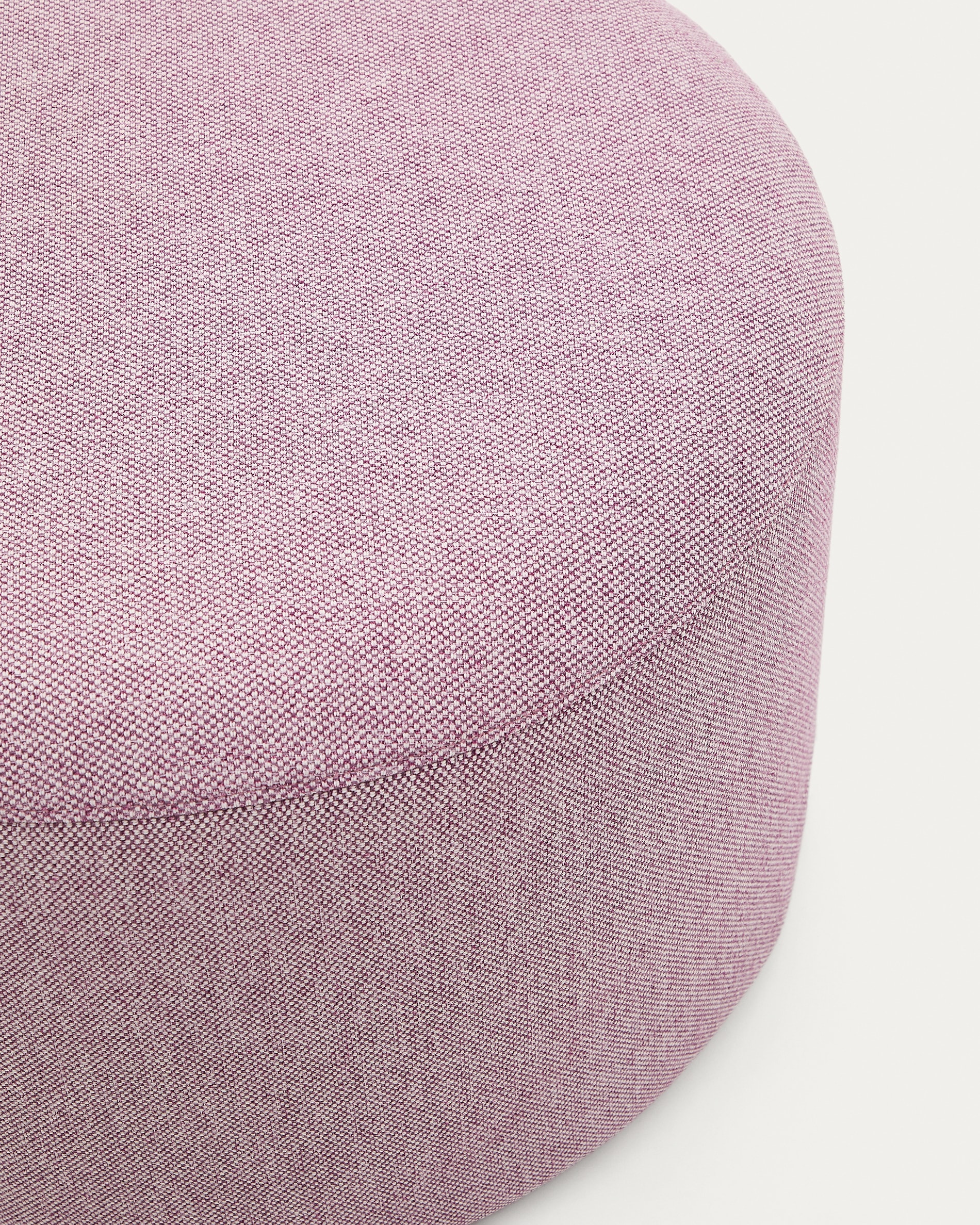 Kaeli purple footrest with removable cover Ø60cm