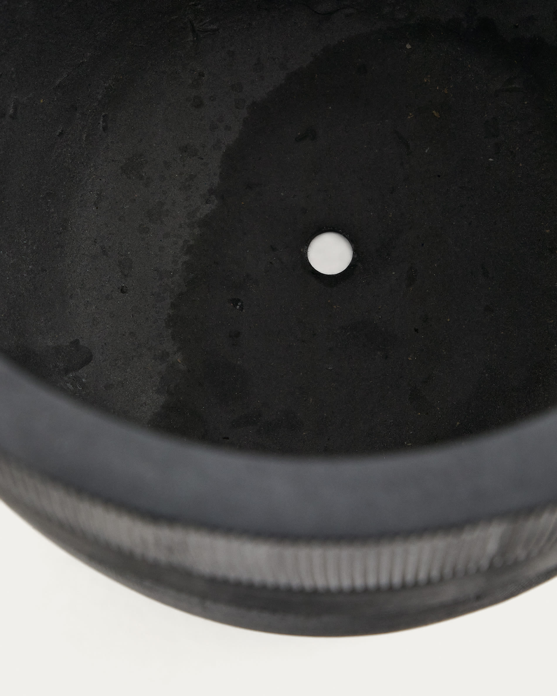 Set of 2 Tival black cement-effect planters Ø 45 cm / Ø 32 cm
