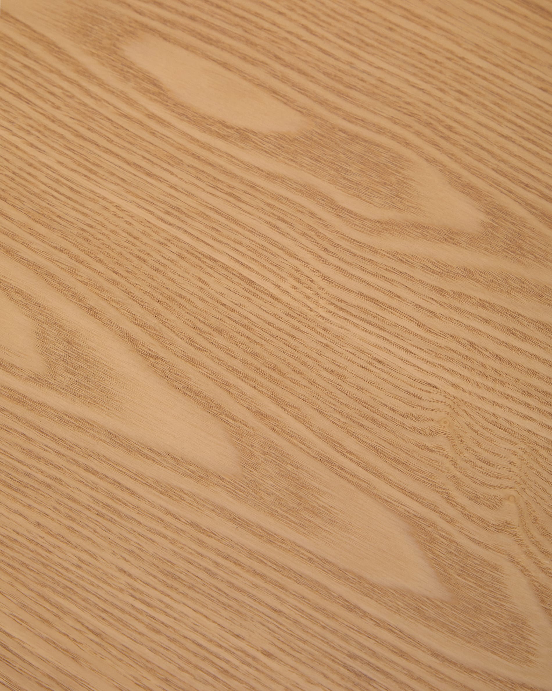Indara square table in ash veneer with natural finish 100 x 100 cm