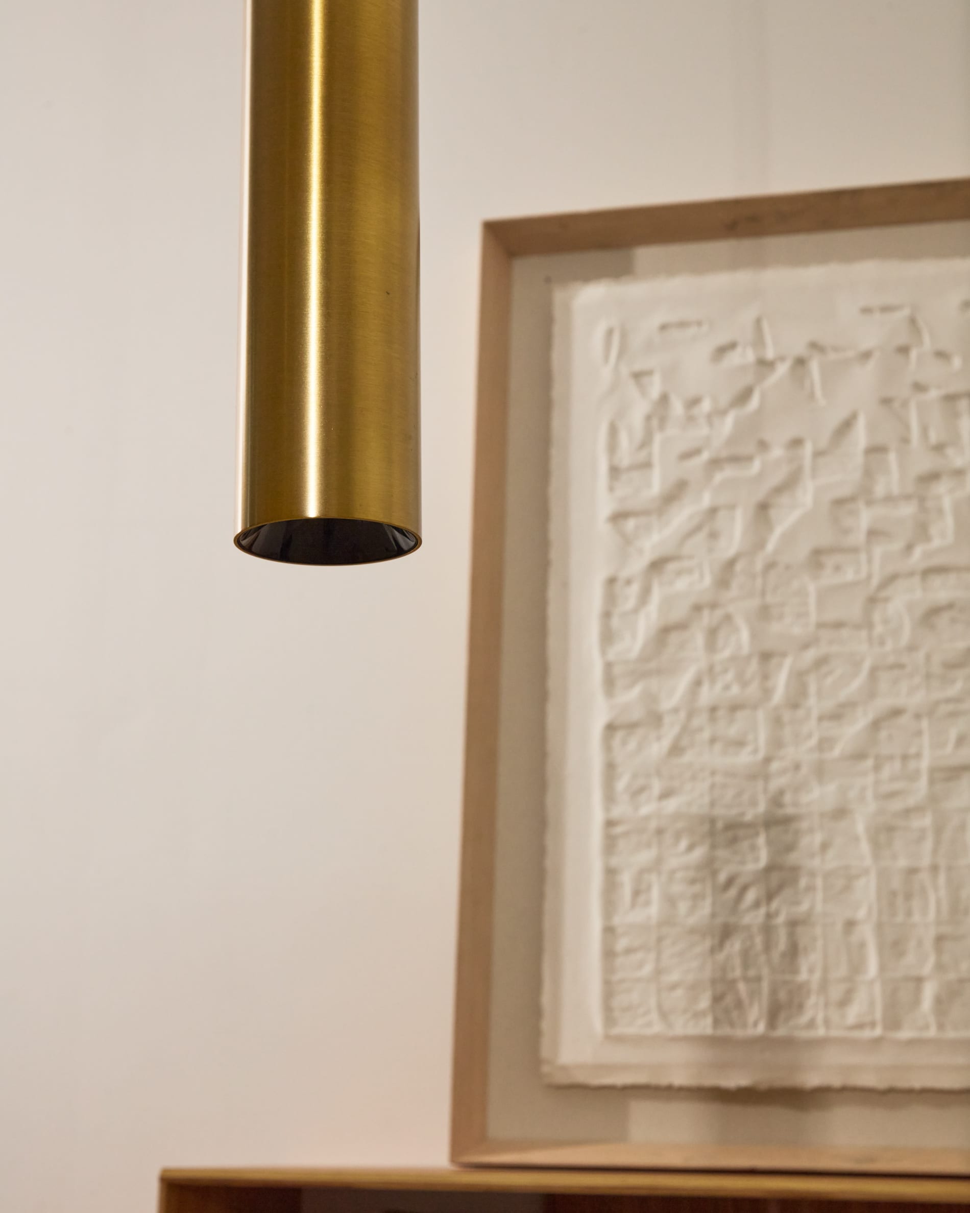 Andia aluminium ceiling lamp with gold painted finish