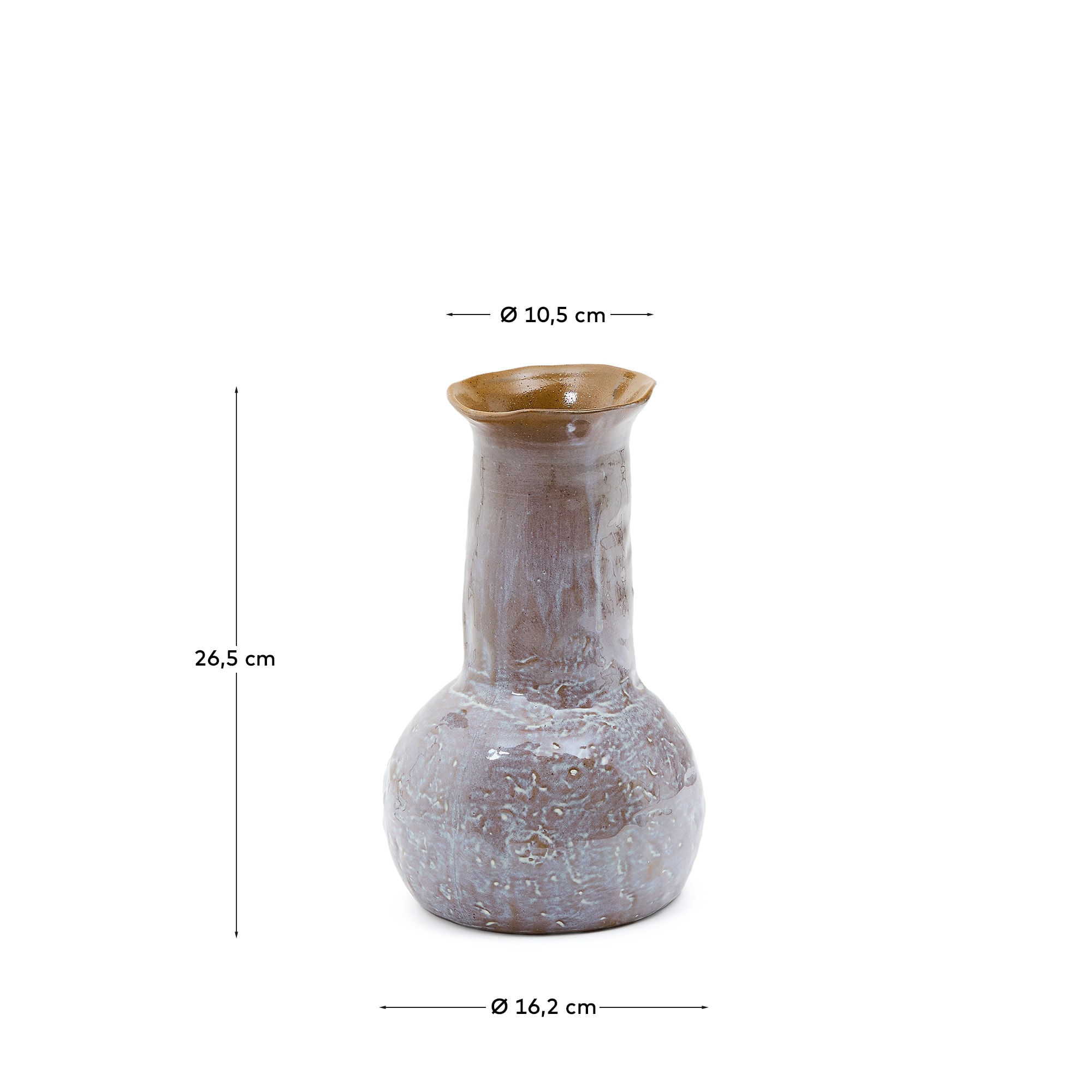 Olaris multicoloured ceramic vase 15,3 cm