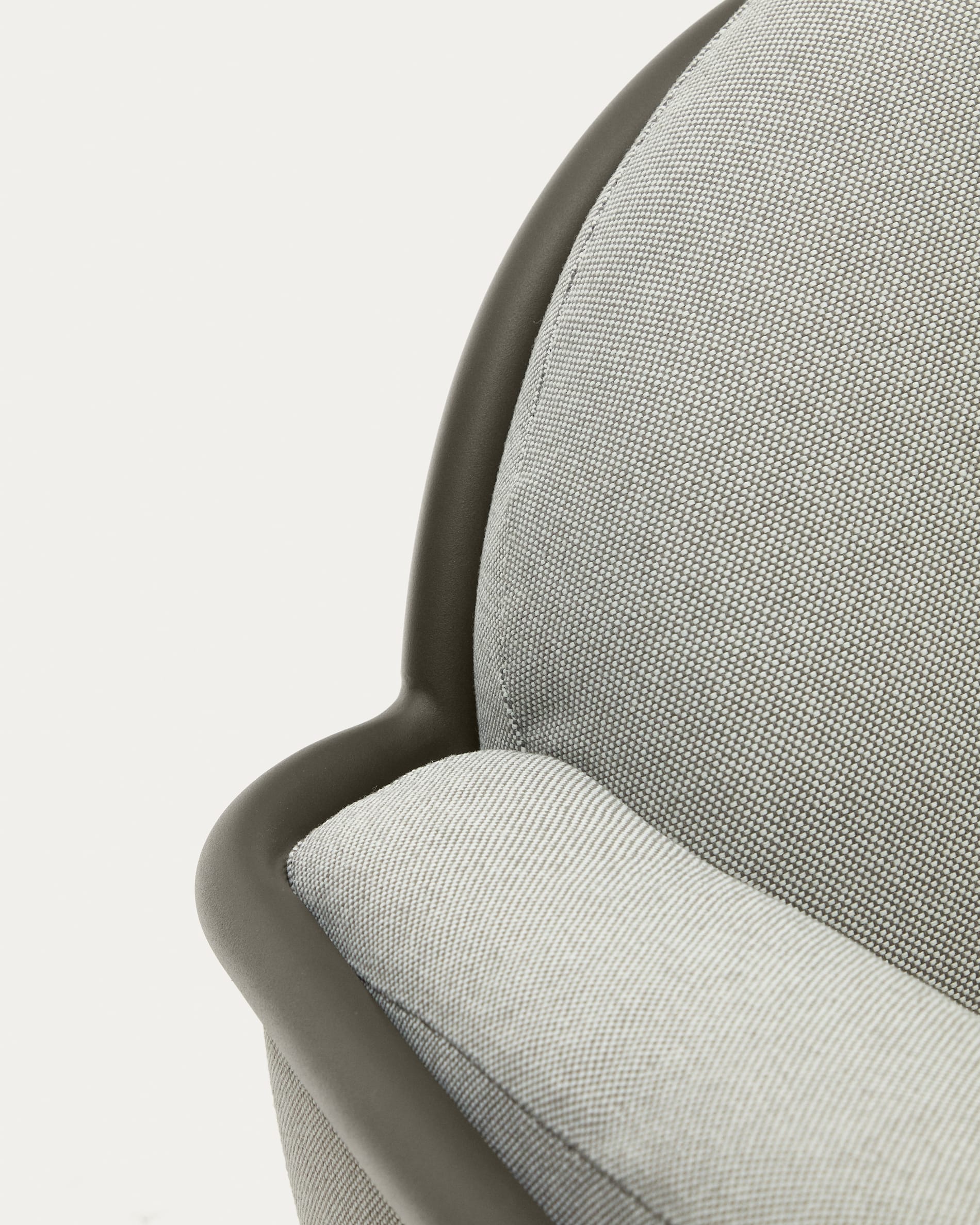 Joncols outdoor 2-seater sofa in aluminium with green painted finish and grey cushions 164cm