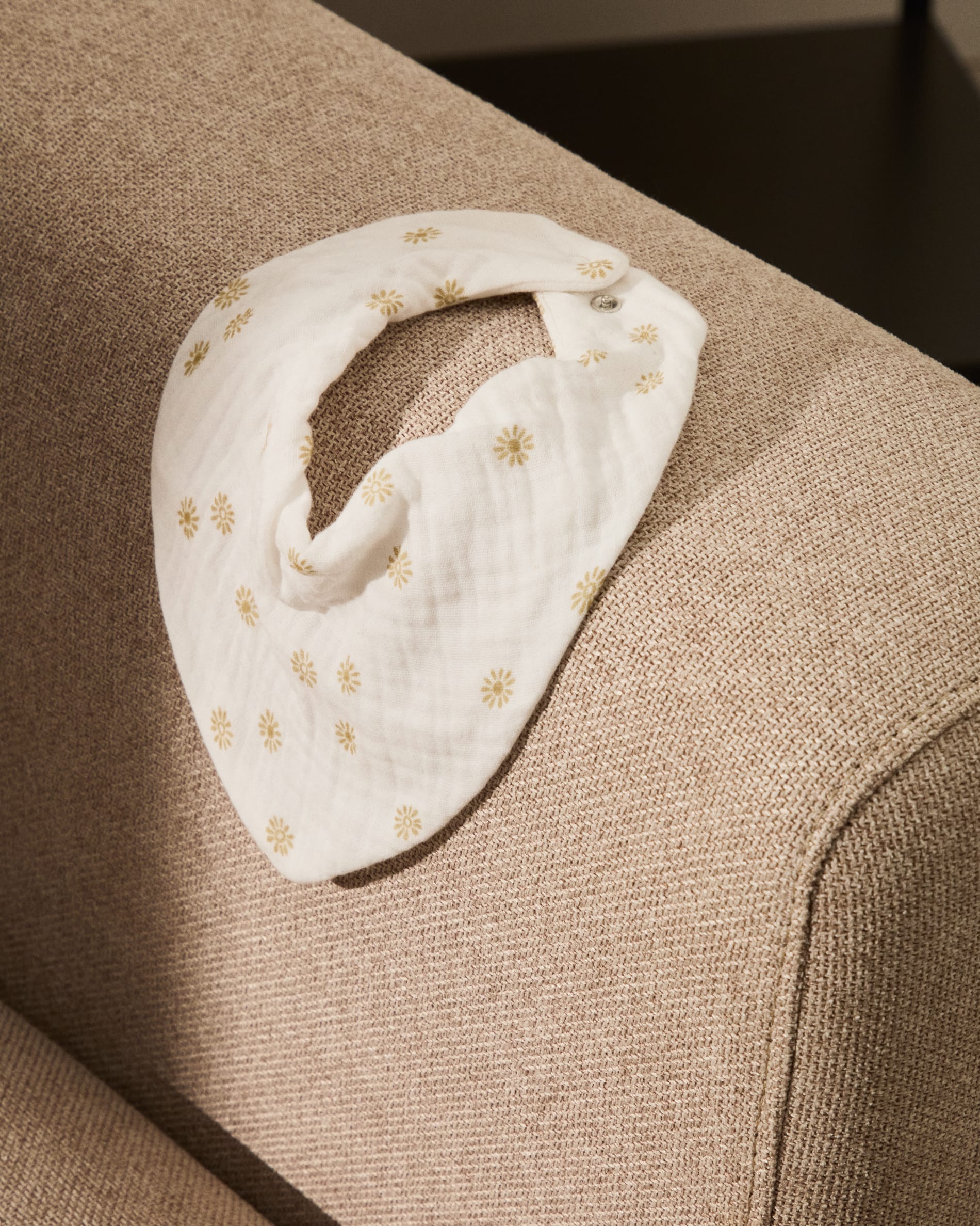 Olna set of 2 bandanas in 100% cotton in terracotta and a sun print