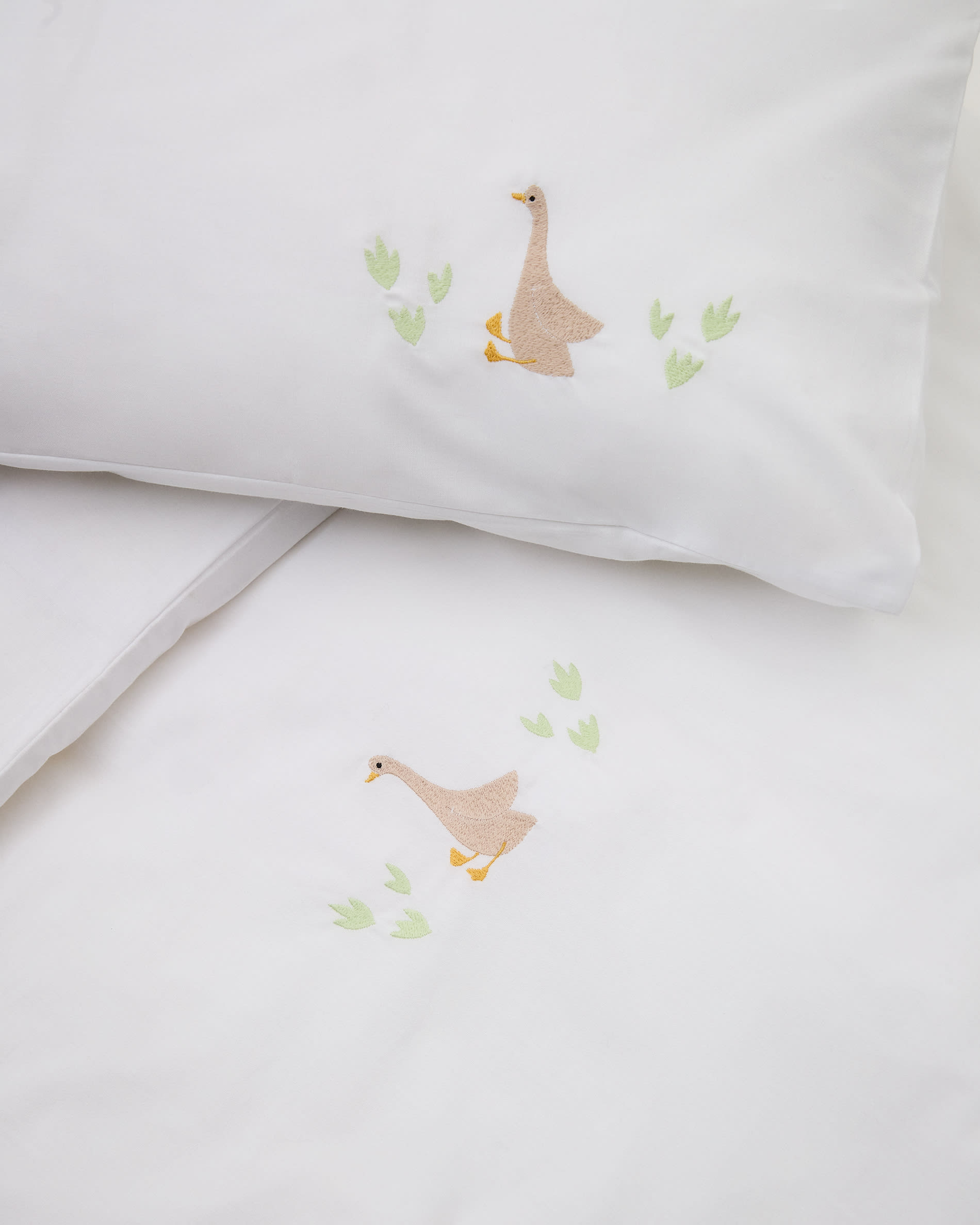 Set Copripiumino 100x135 Cm Con Federa Per Lettino: 100% Cotone Con Animali (Gatto, Cane, Mucca)
