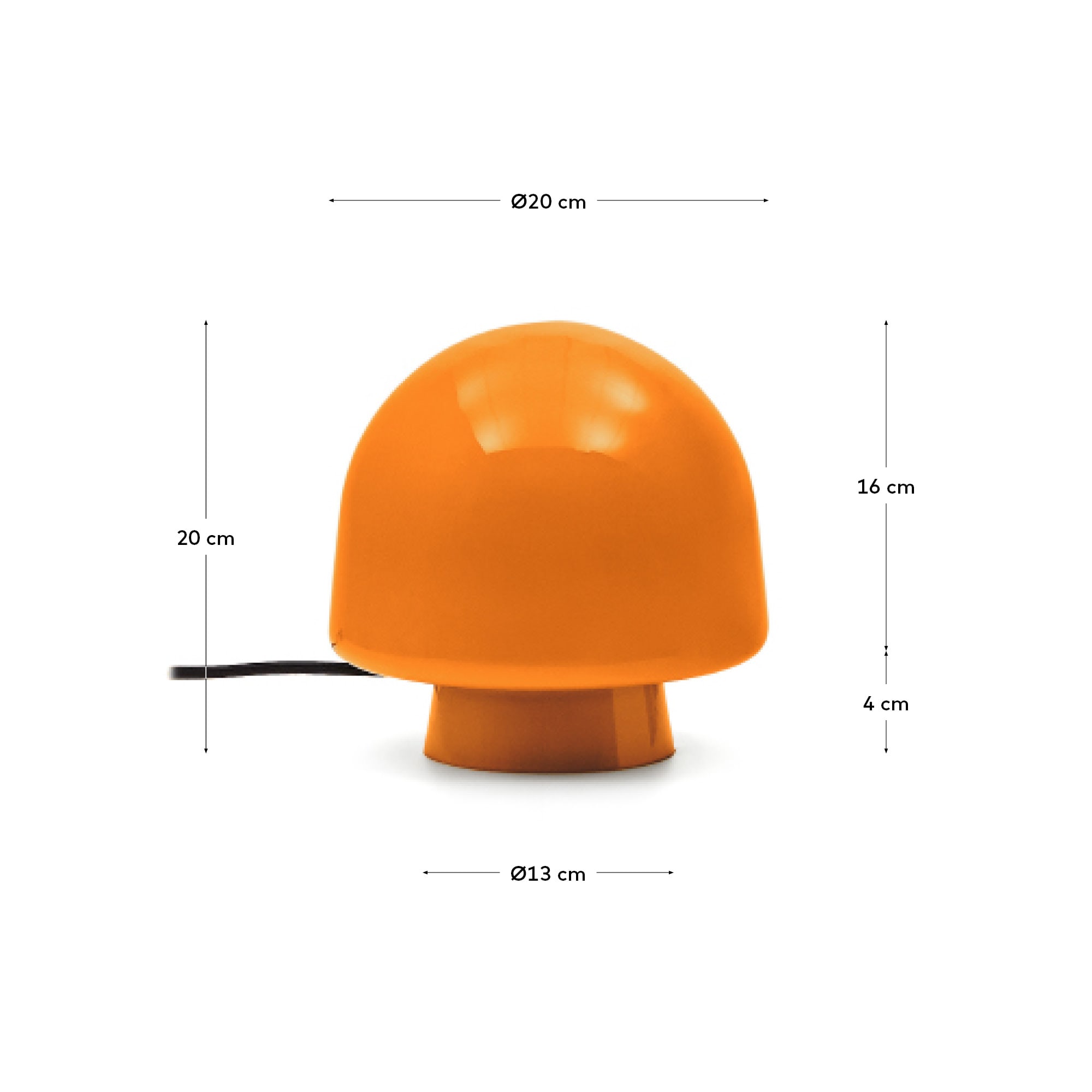 Reig orange glass table lamp