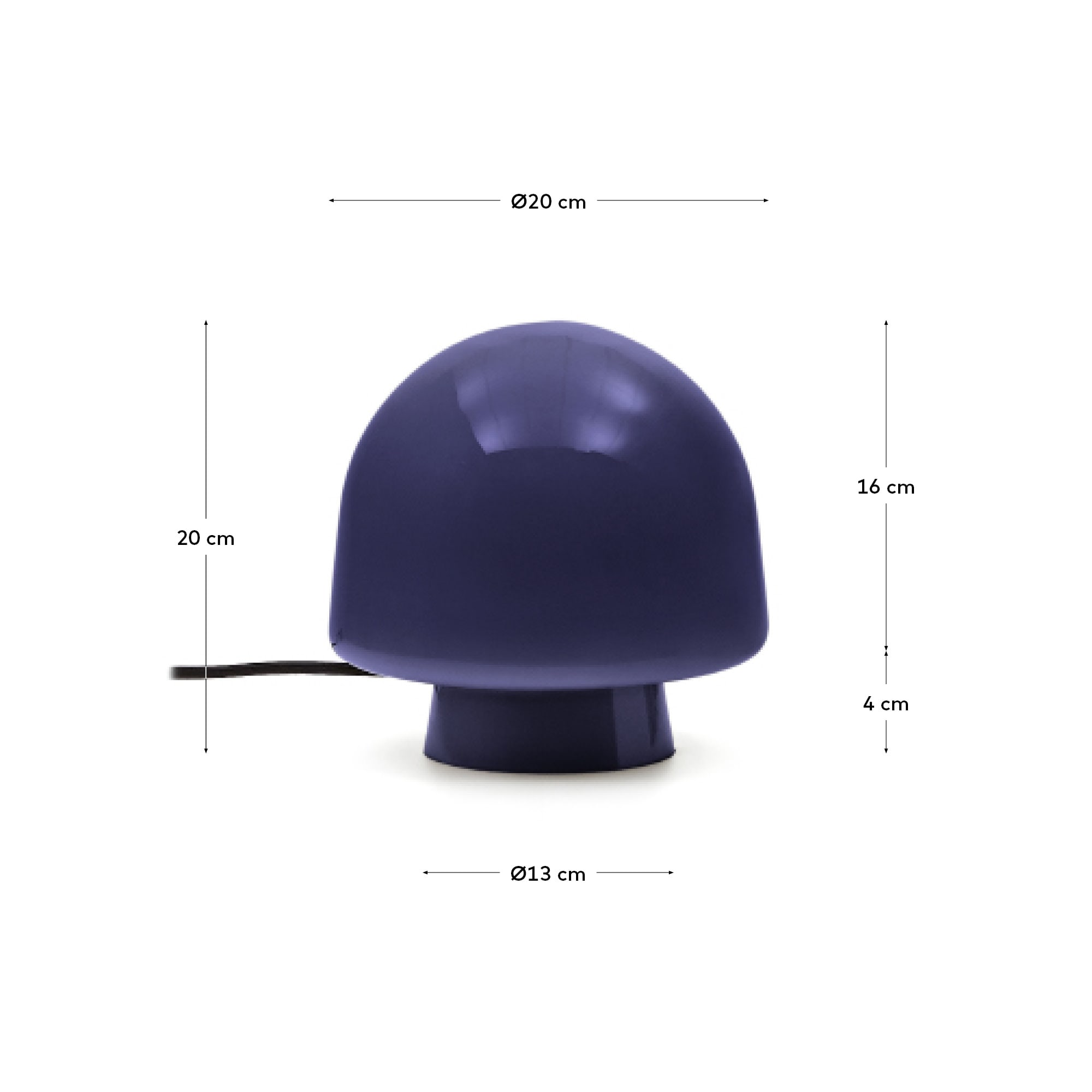 Reig blue glass table lamp