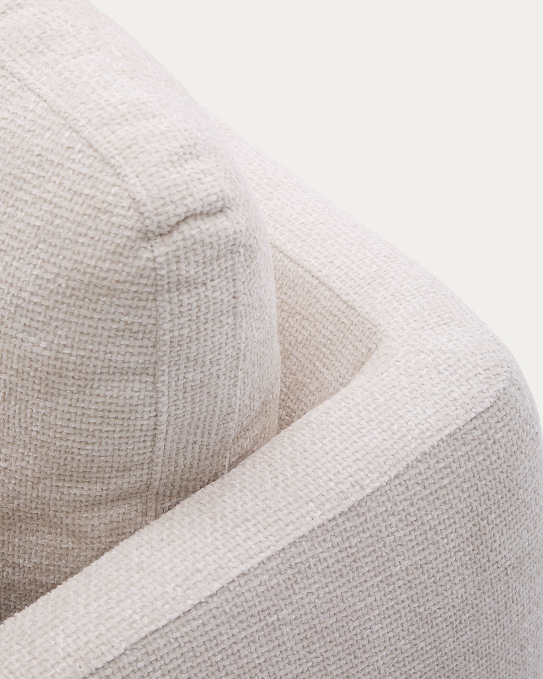 Laira 3-seater sofa bed in ecru chenille 218cm FSC Mix Credit