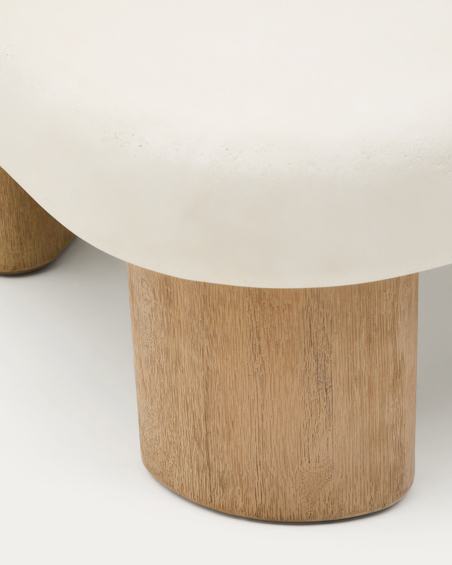 Labra coffee table in cement and acacia wood 140 x 70 cm FSC 100%