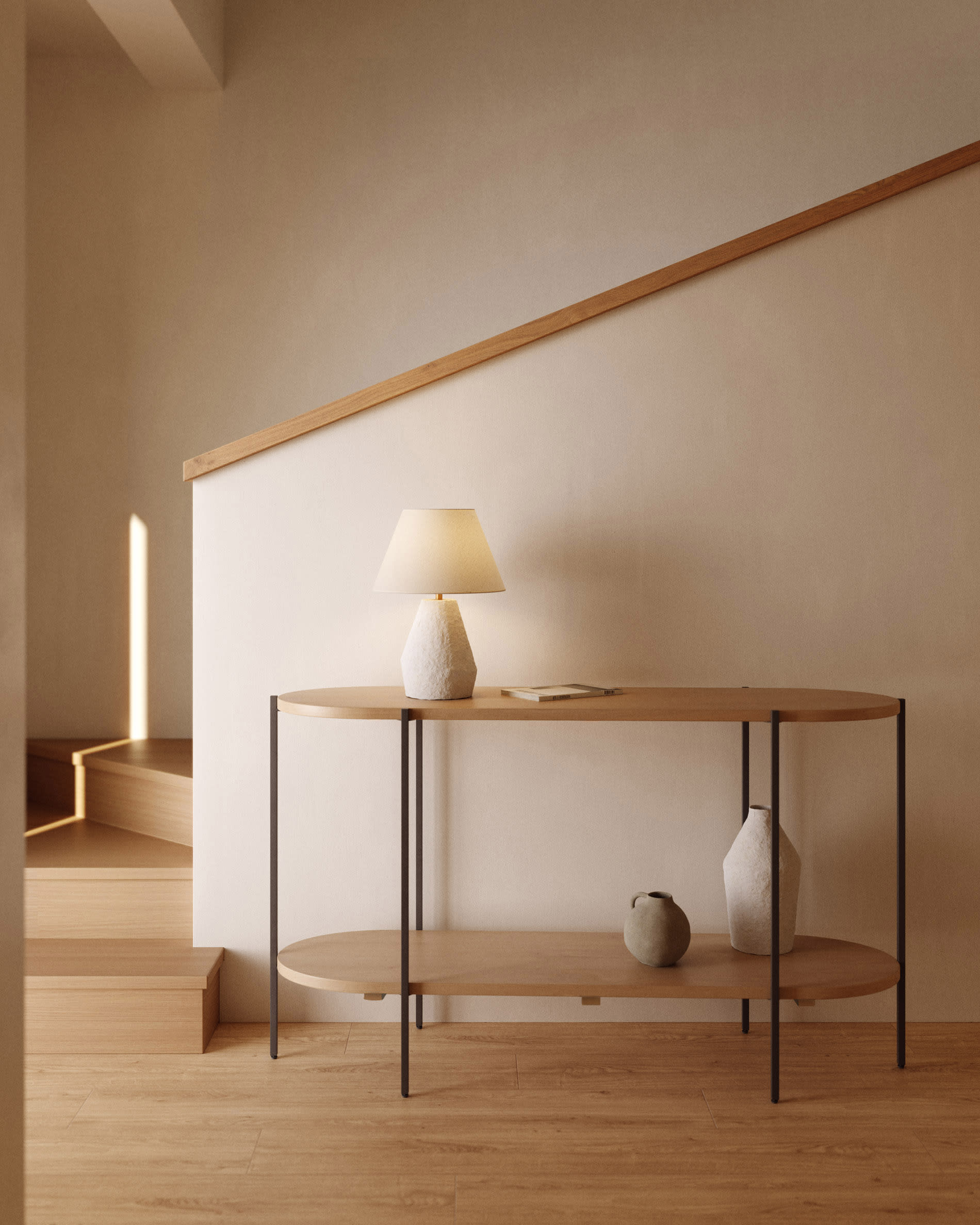 Noara magnesium table lamp with a white finish