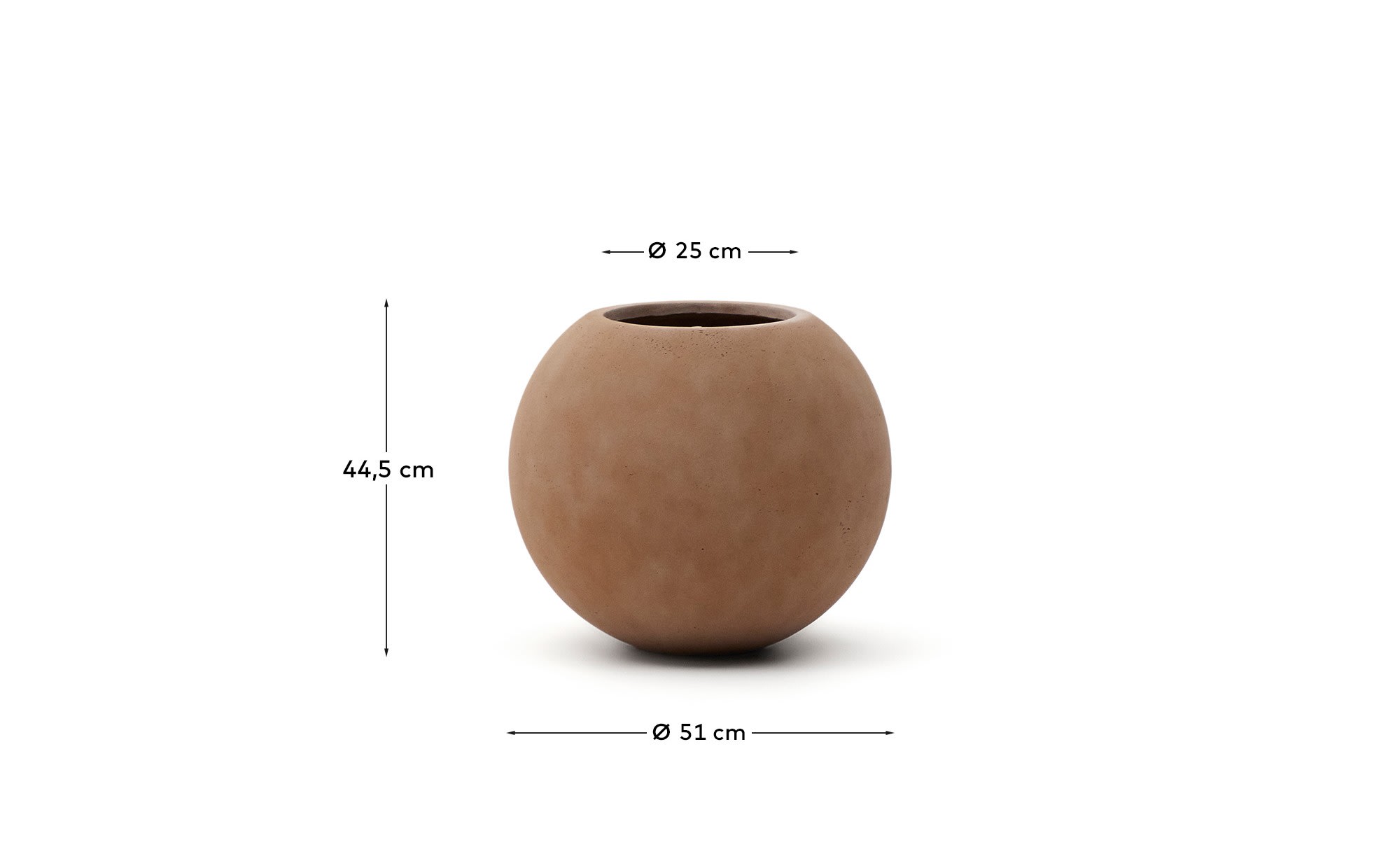 Solna terracotta-effect planter Ø51cm