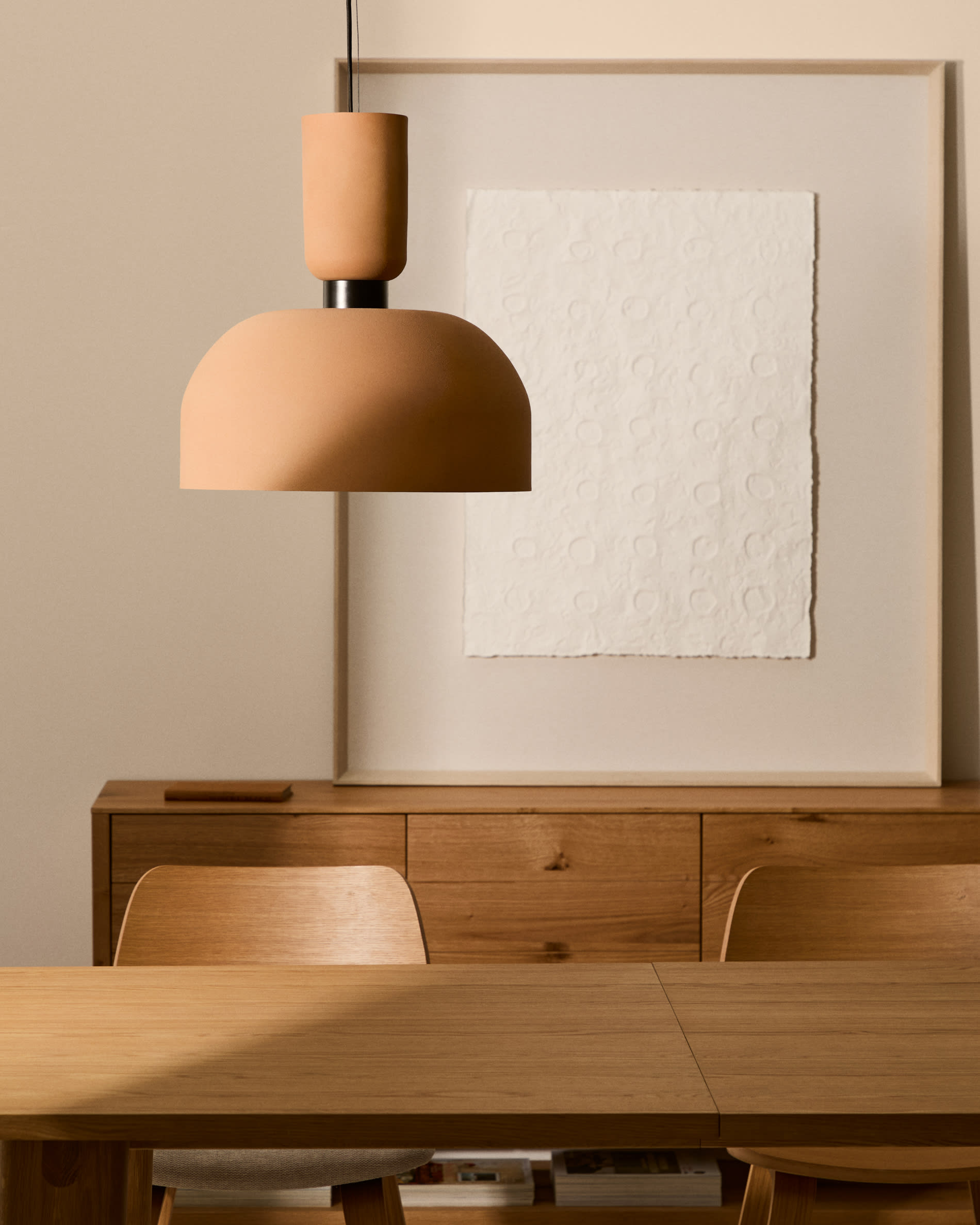 Suspension Nibla en métal effet terre cuite Ø — Kave Home