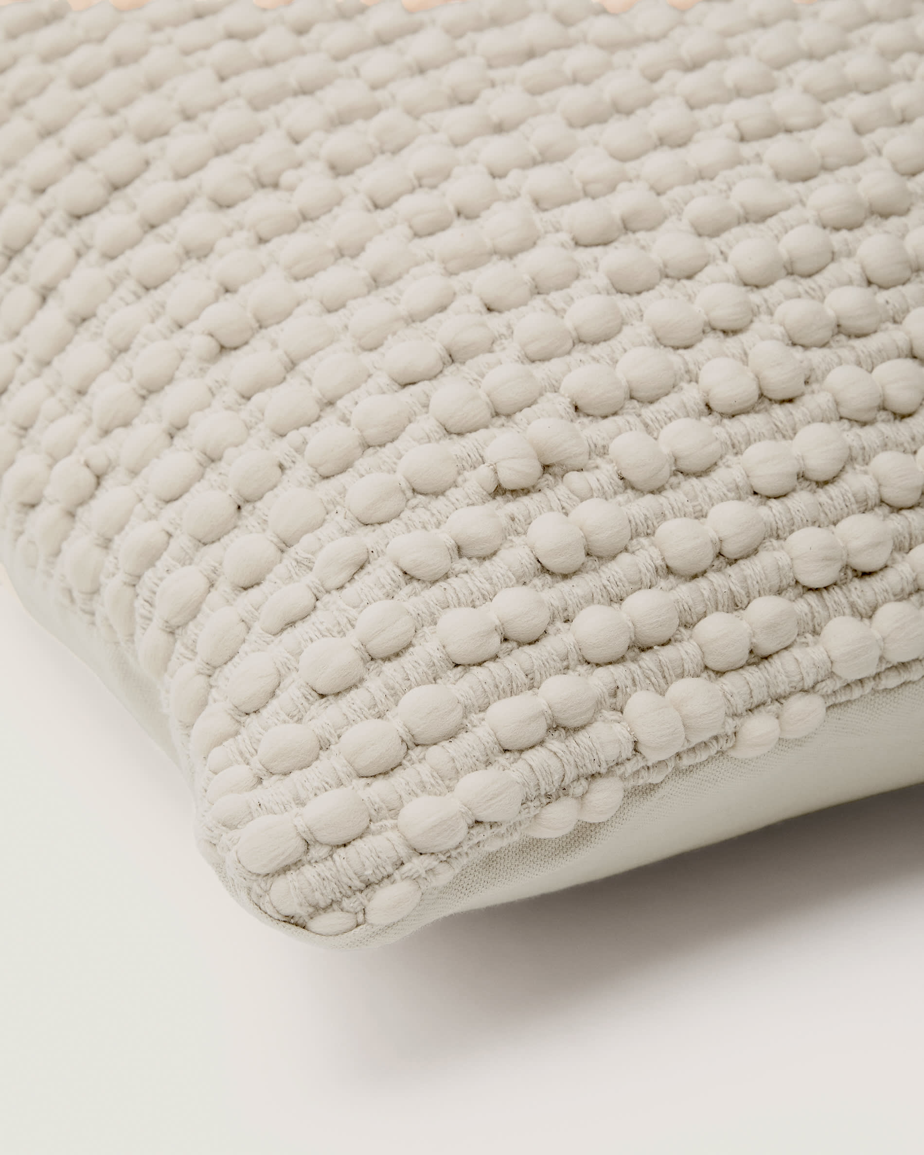 Mascarell white cotton and polyester cushion cover 50 x 50 cm