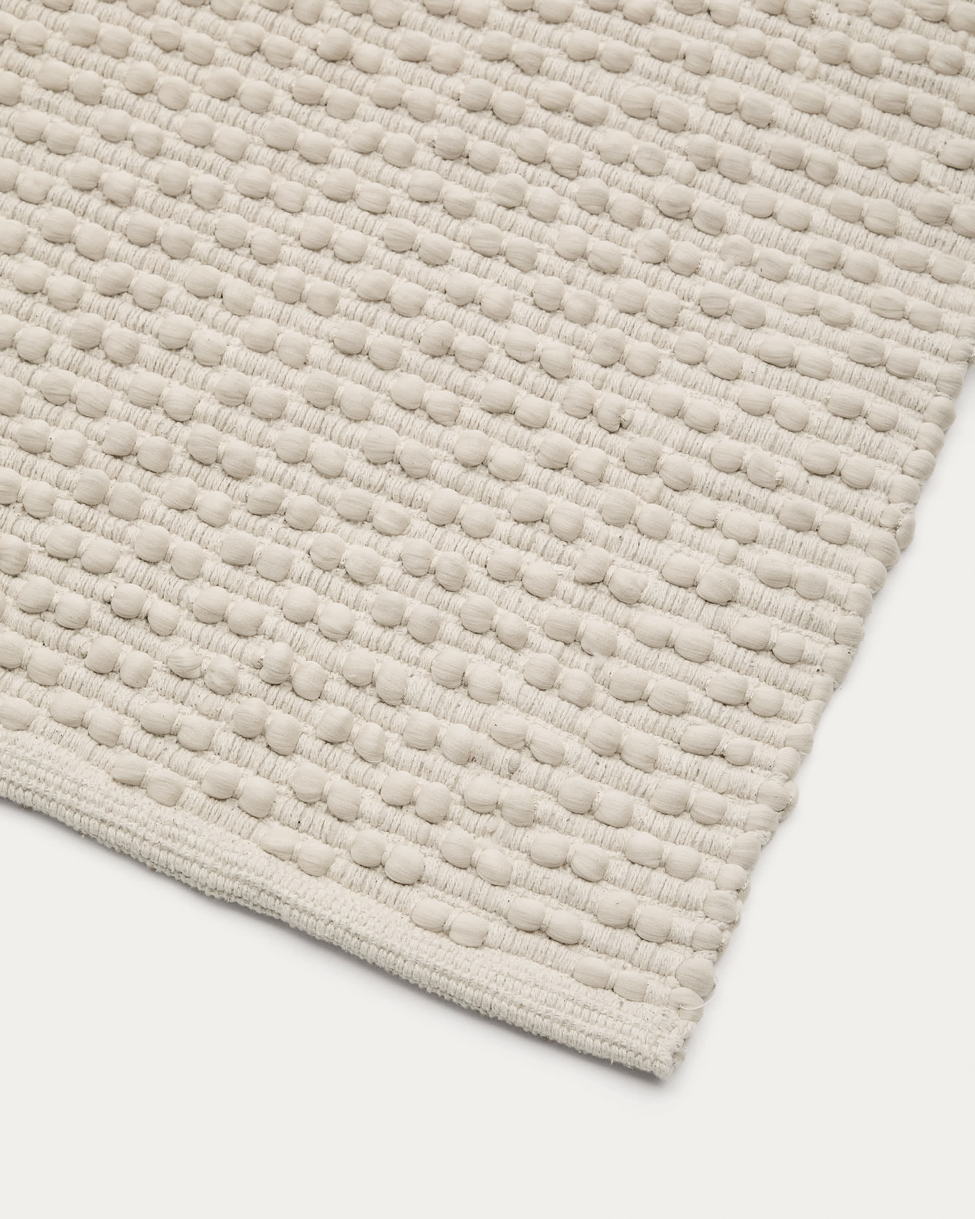 Mascarell white cotton and polyester rug 160 x 230 cm