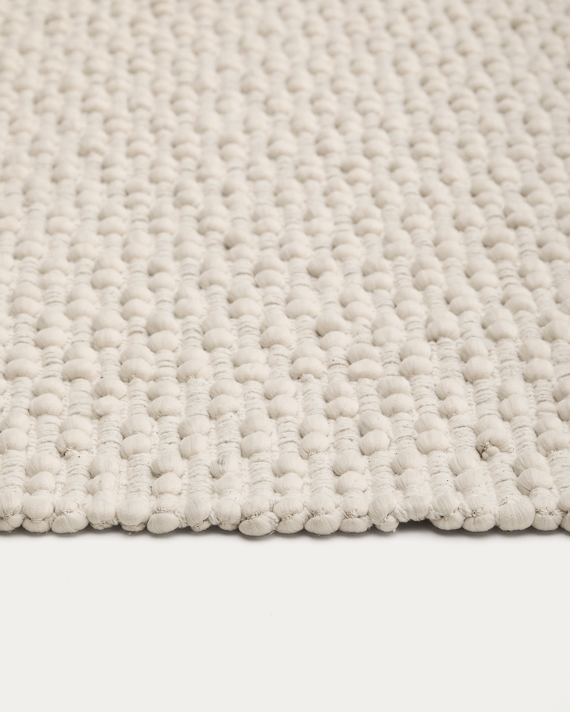 Mascarell white cotton and polyester rug 160 x 230 cm