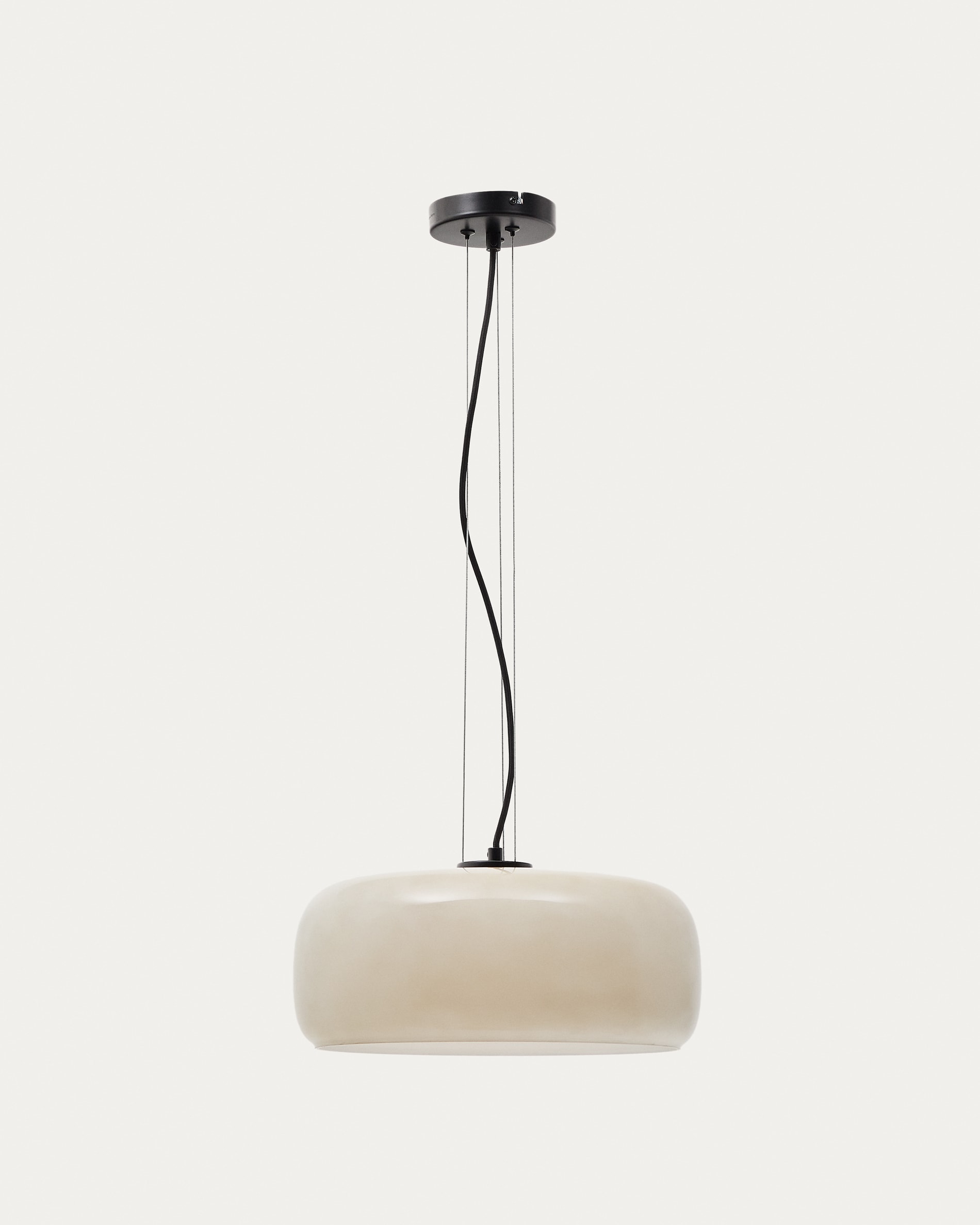 Reig light-grey, glass ceiling lamp, Ø 38 cm