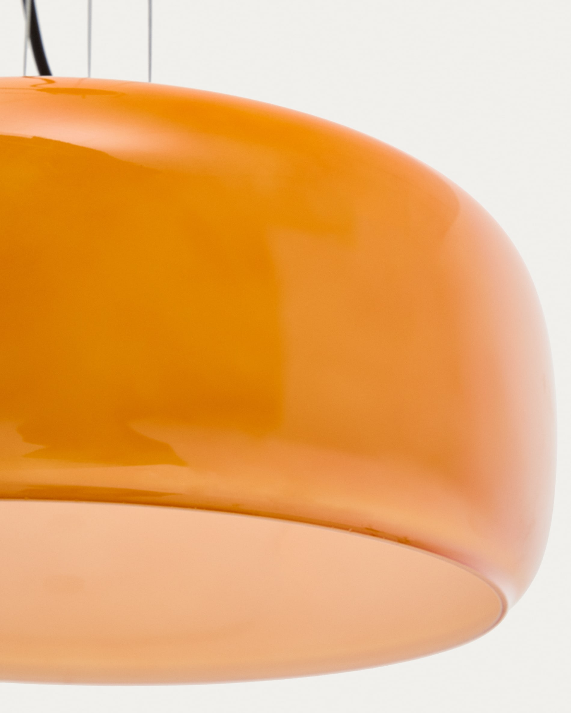 Reig orange glass ceiling lamp, Ø 38 cm