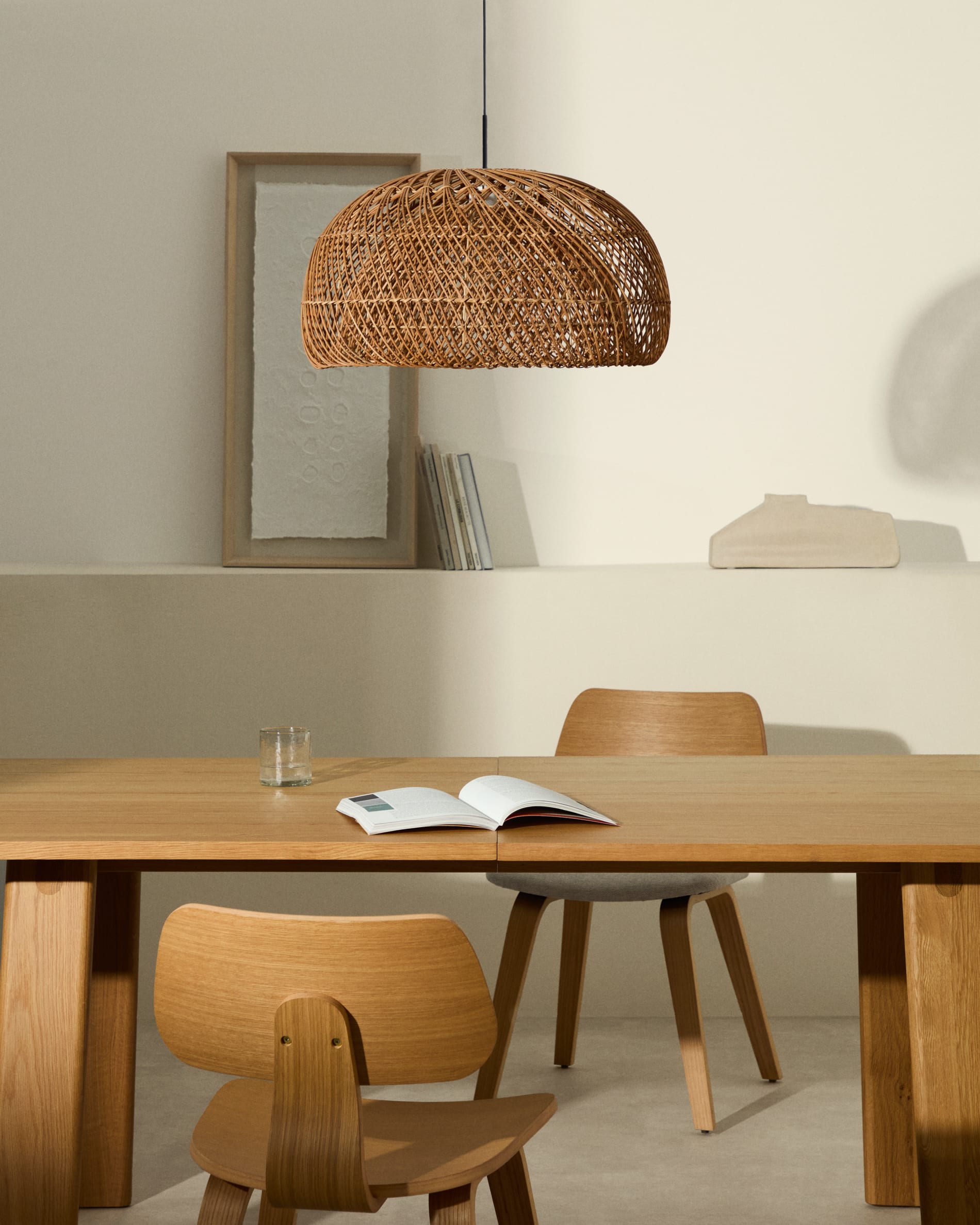 Isora rattan ceiling lamp shade with natural finish Ø60cm