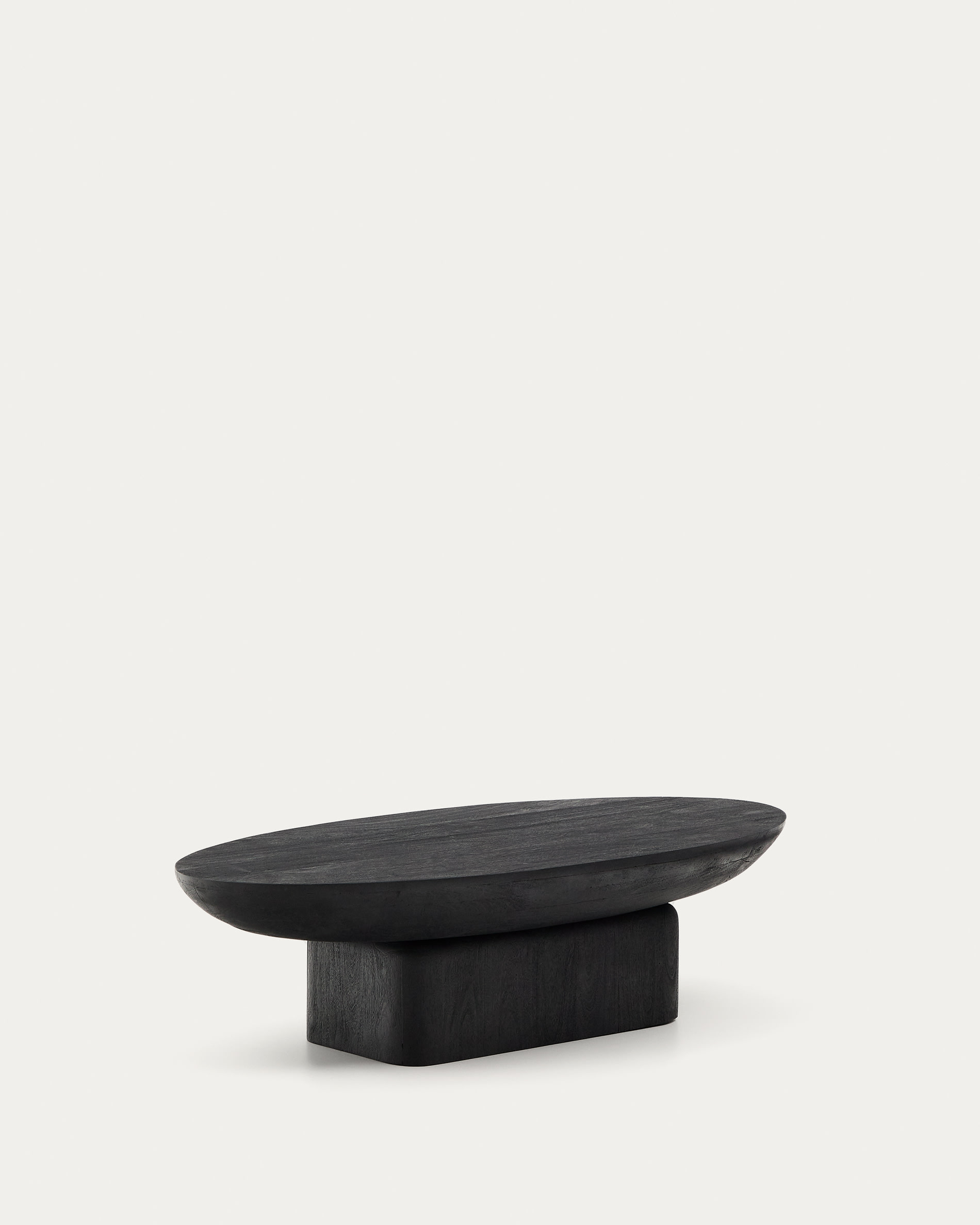 Ovak coffee table in solid acacia wood with black finish FSC 100% 140 x 70cm