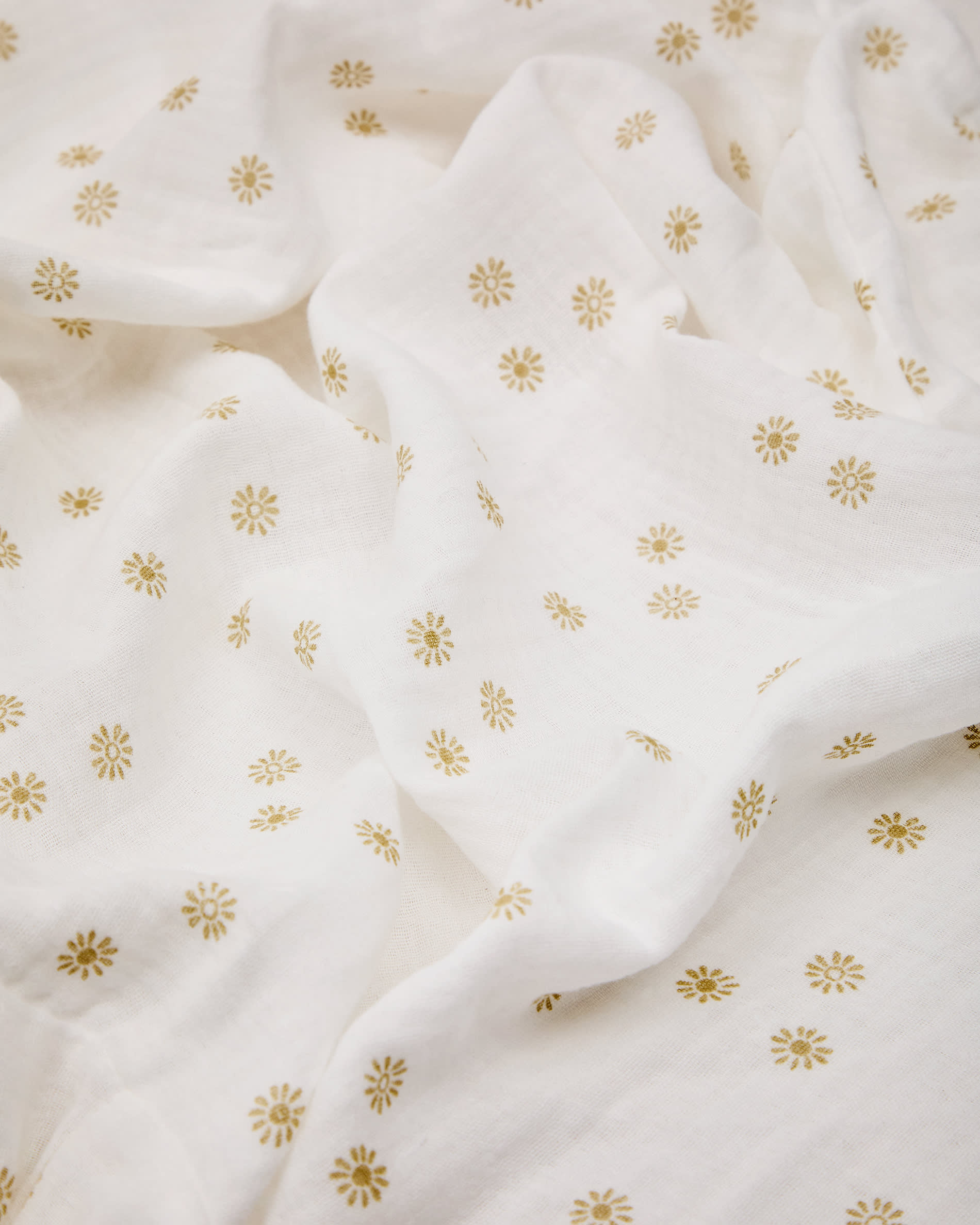 100% cotton, sun print, bottom sheet for Olna Moses basket 40 x 75 cm