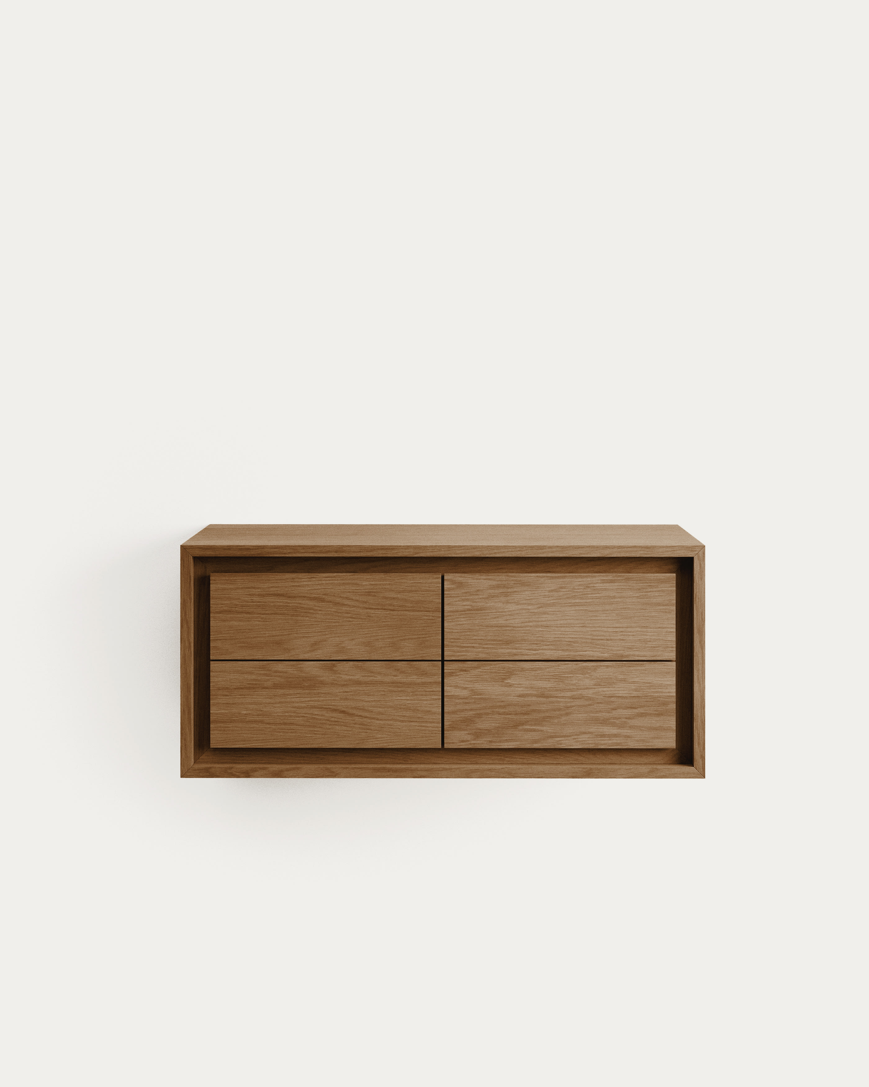 Kenta bathroom furniture in solid teak wood with a natural finish, 90 x 45 cm