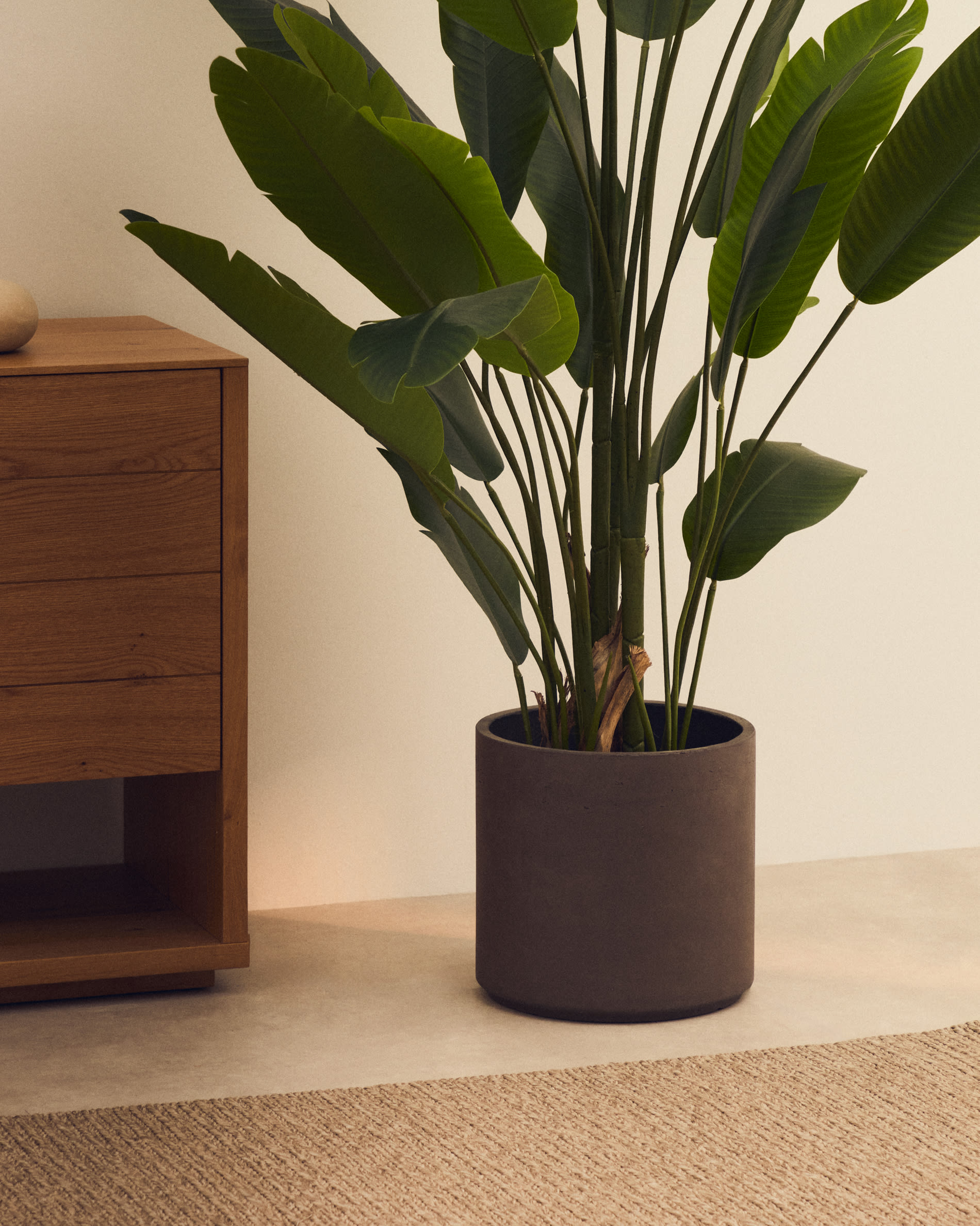 Ensemble Sintina de 3 pots de fleurs en ciment et fibre de verre — Kave Home
