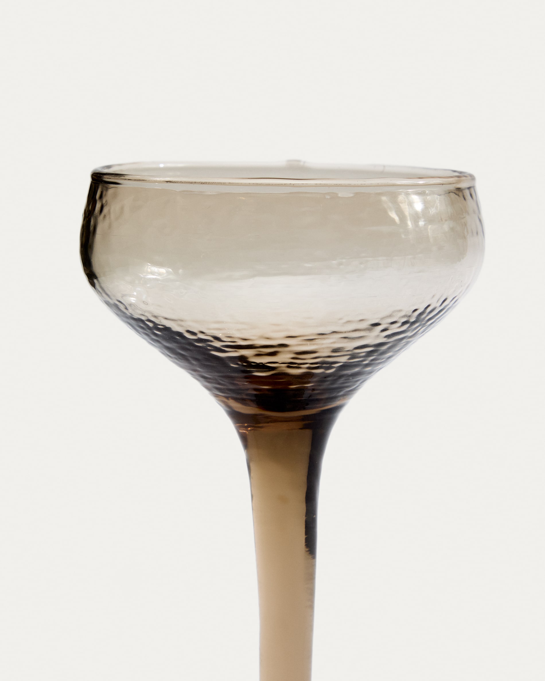 Sileia wine glass made of brown recycled glass