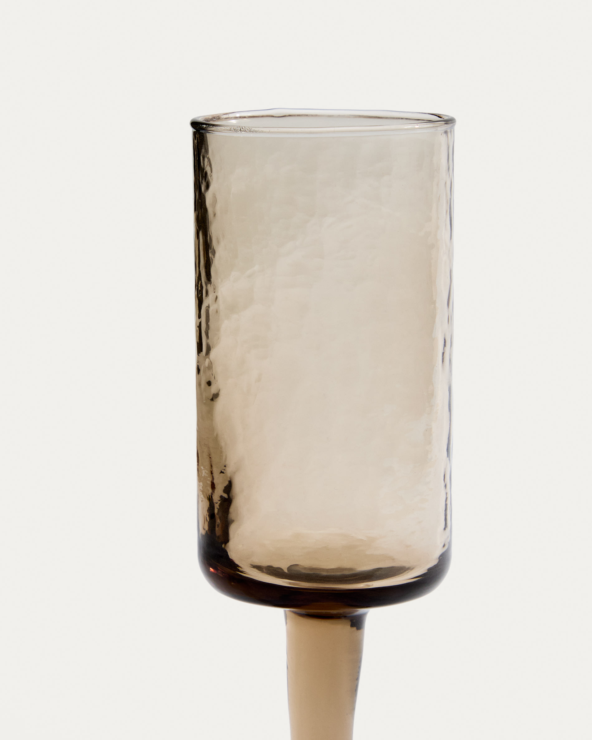 Obila wine glass made of brown recycled glass
