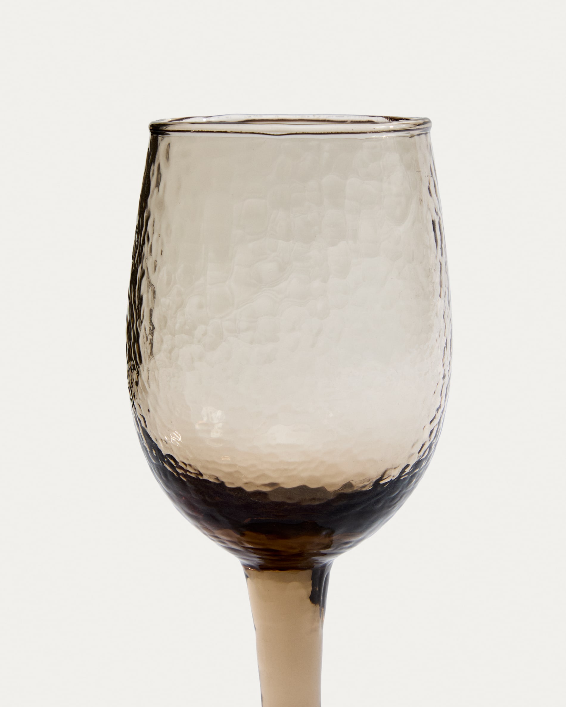Sileia wine glass made of brown recycled glass