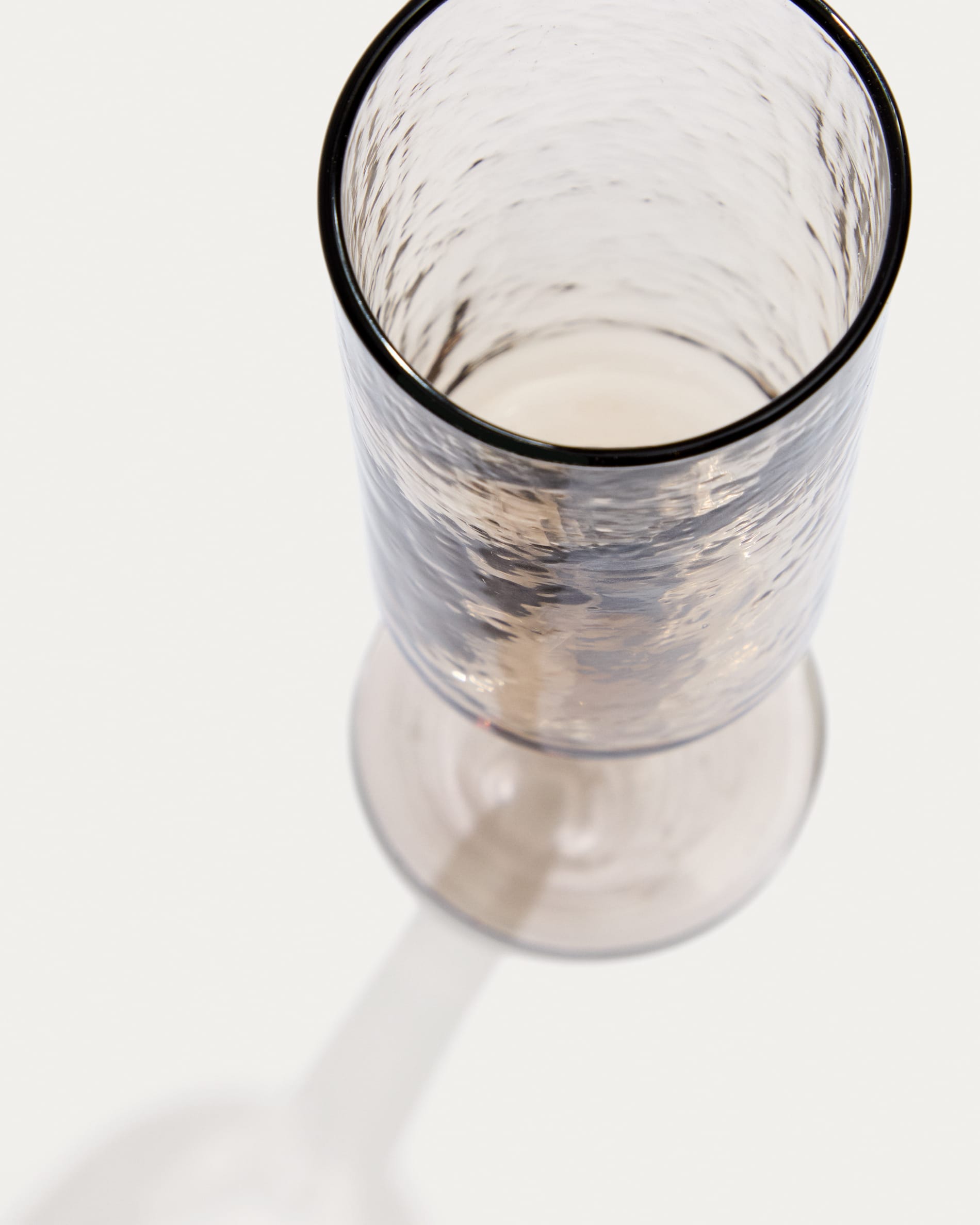 Obila wine glass made of brown recycled glass
