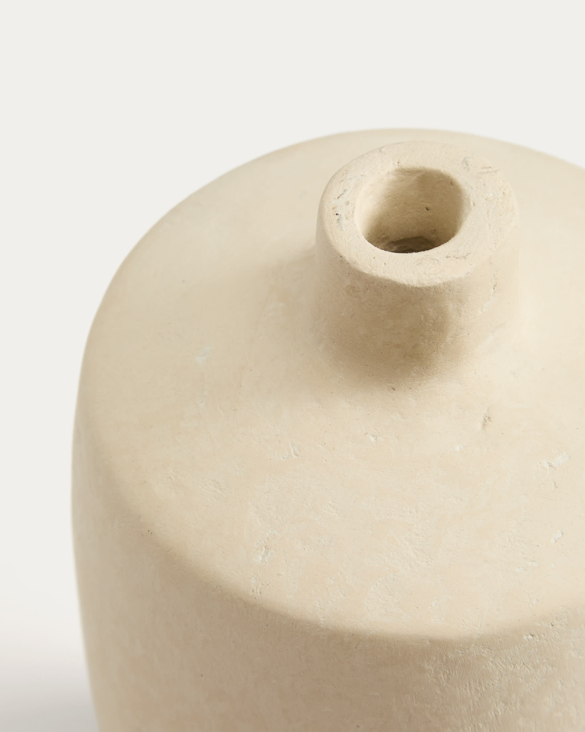 Mireni papier-mâché vase beige Ø 26 cm