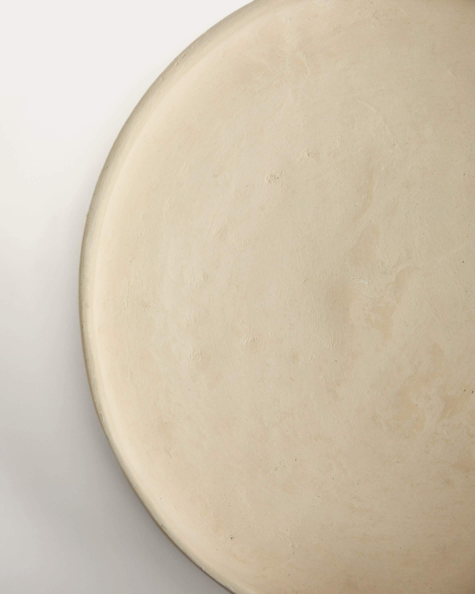 Mireni papier-mâché centrepiece beige Ø 29 cm
