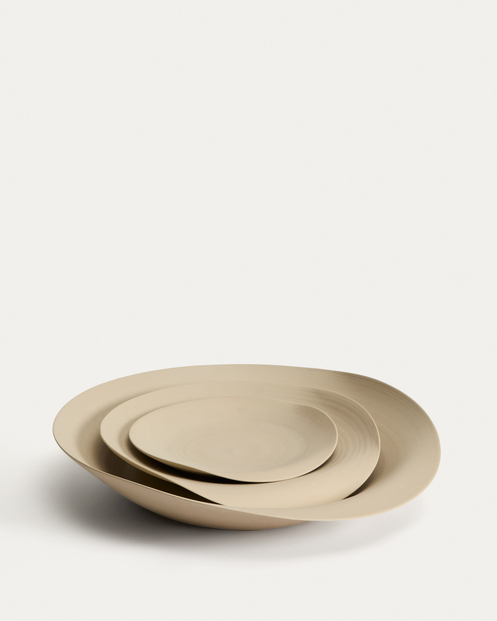 Ebenor beige ceramic centerpiece Ø 40 cm