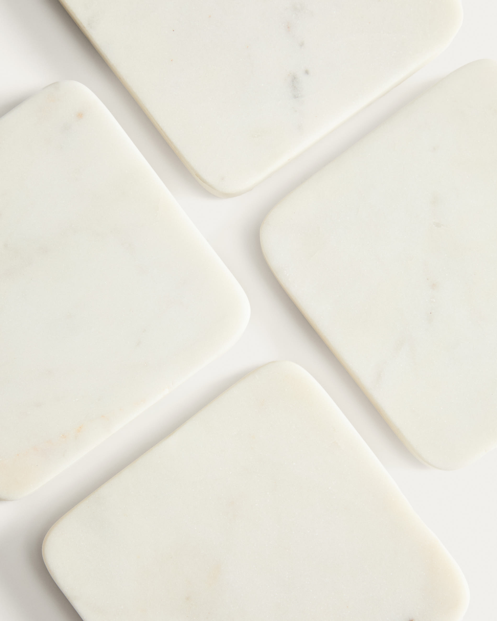 Set Di 2 Sottobicchieri Rettangolari Terraced - 27x27 Cm, Bianco Crema, In Materiale Riciclato, Made In Germany - 5
