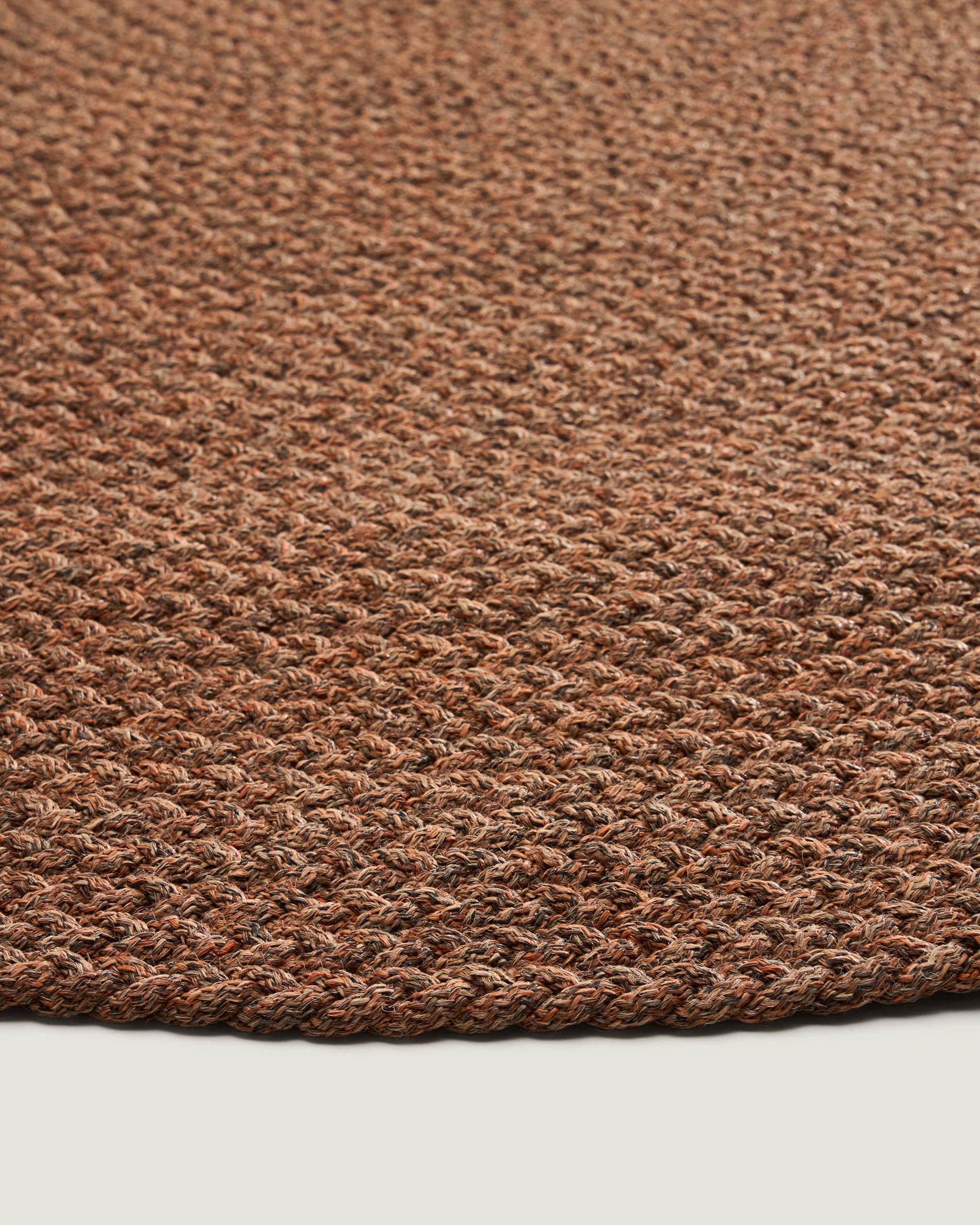 Rug Despas in synthetic fibers terracotta Ø200 cm