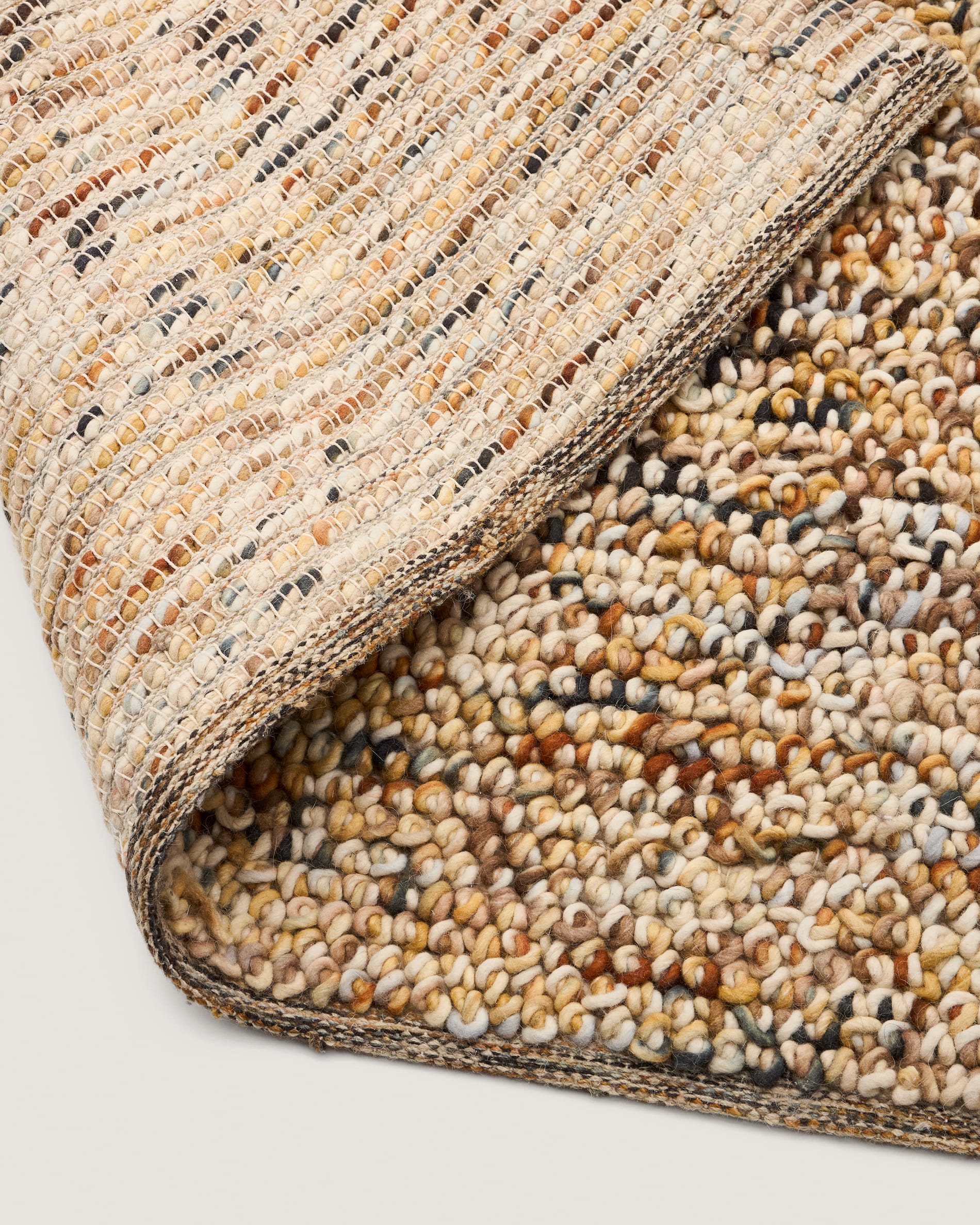 Elanis multicoloured bouclé wool rug 200 x 300cm
