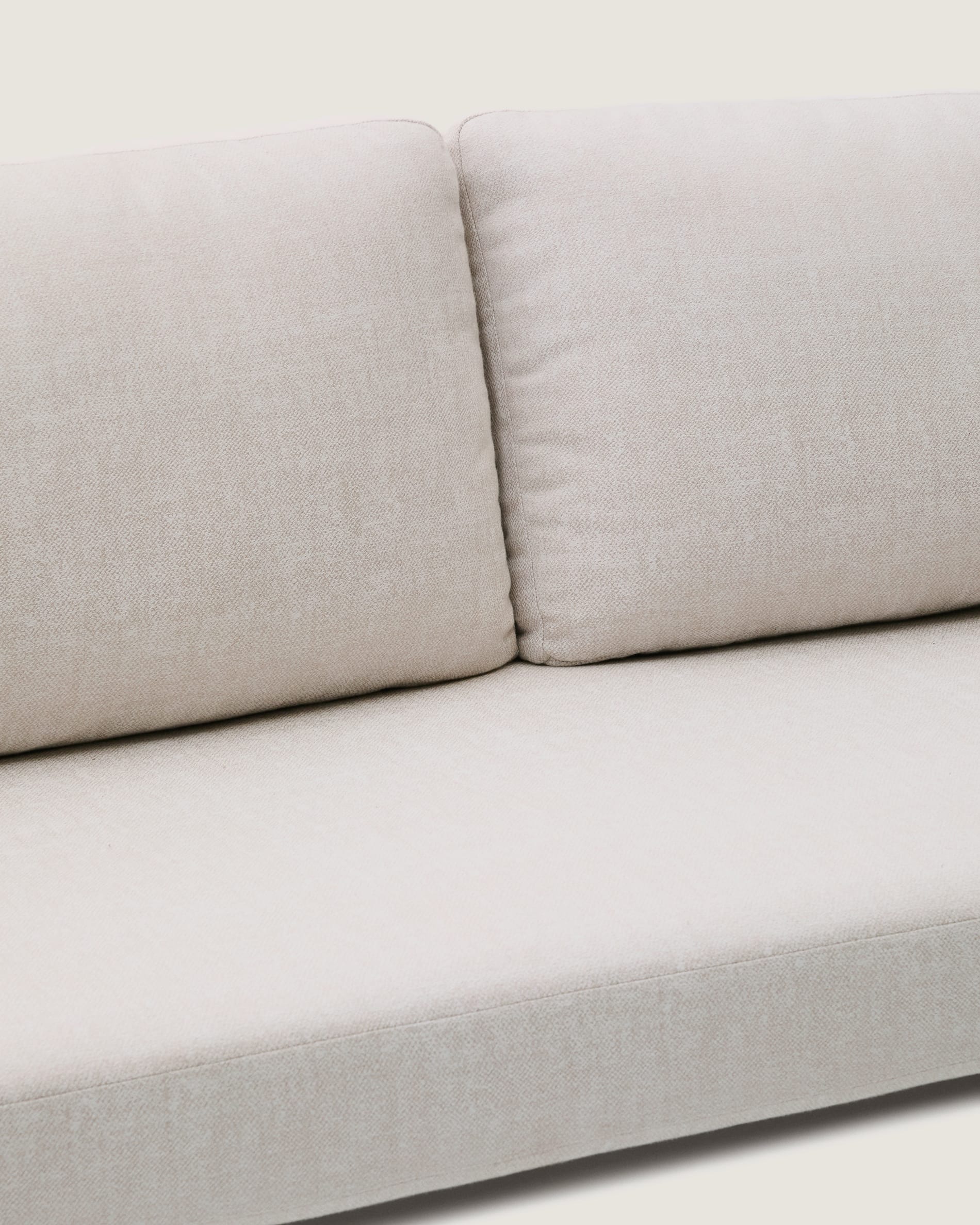 Sedalis outdoor 3-seater sofa in aluminium and taupe rope cord 210cm
