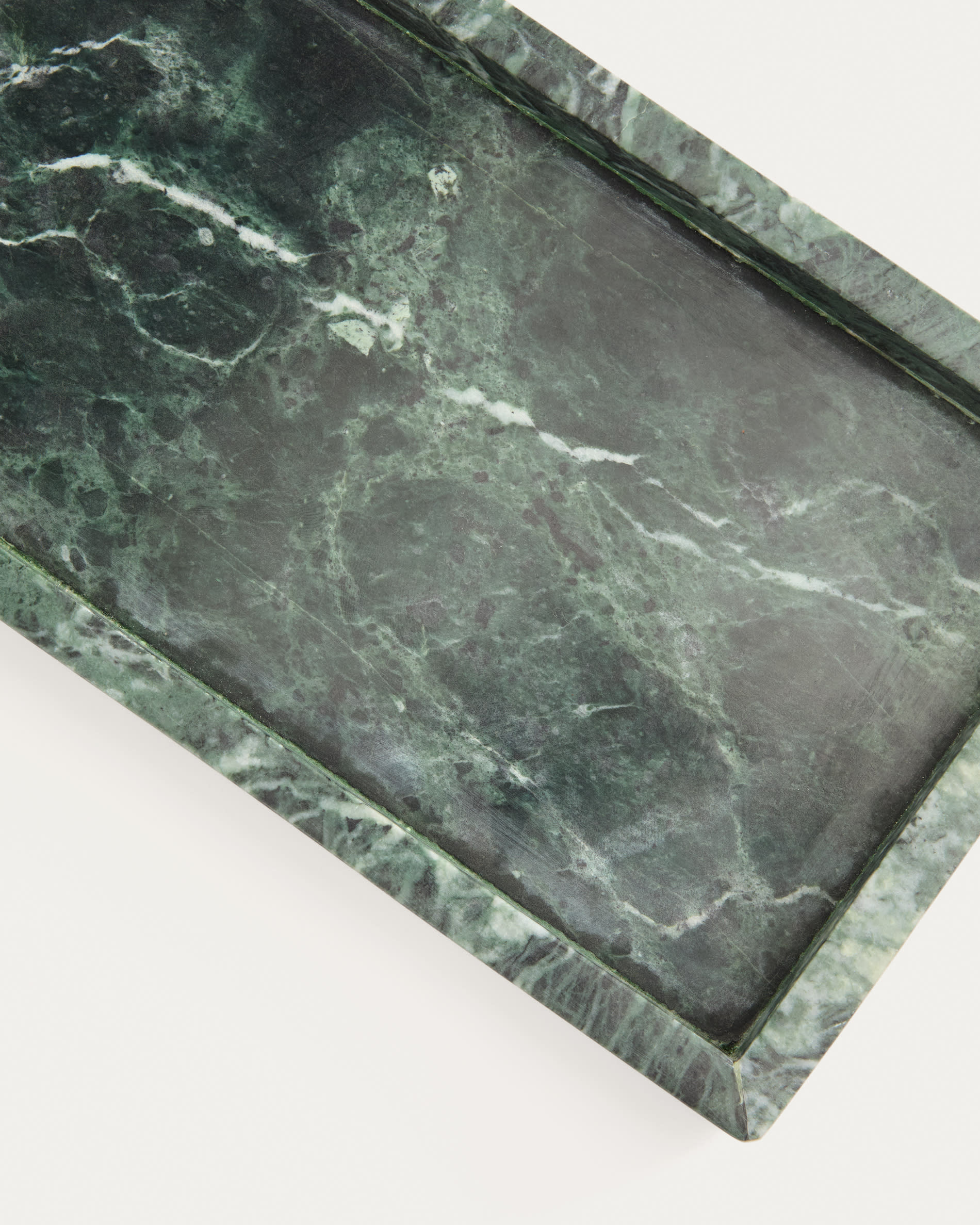 Serela tray in green marble 35 x 18 cm