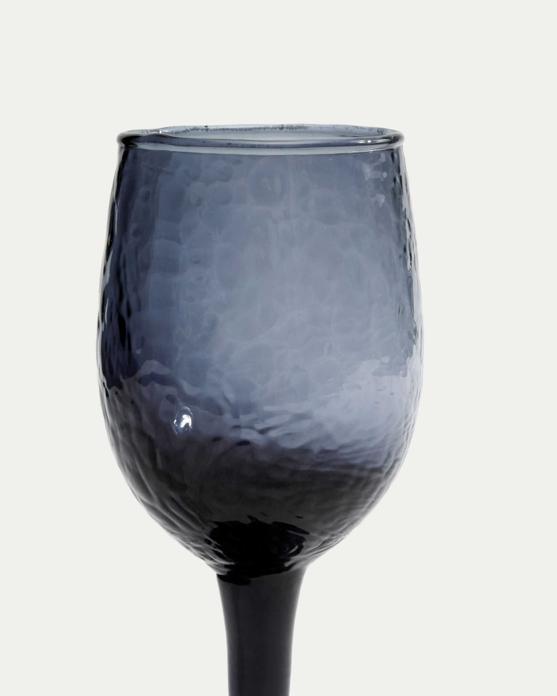 Sileia wine glass made of blue recycled glass