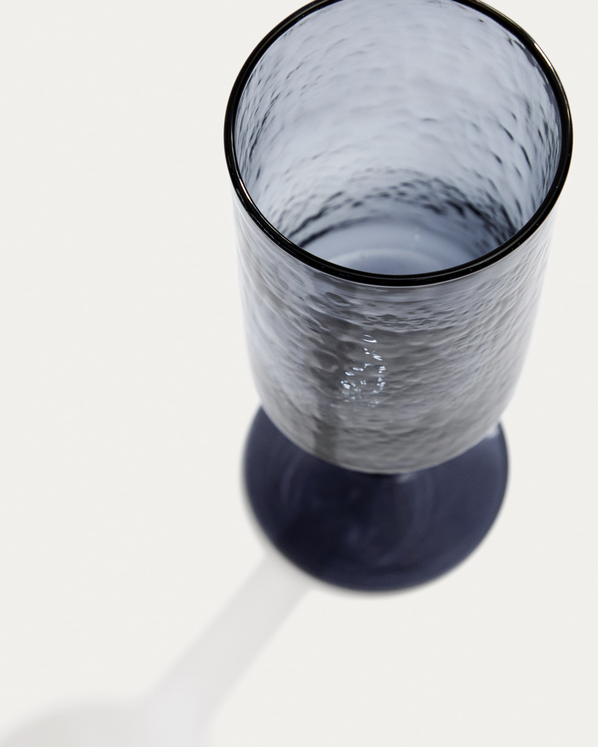 Obila wine glass made of blue recycled glass