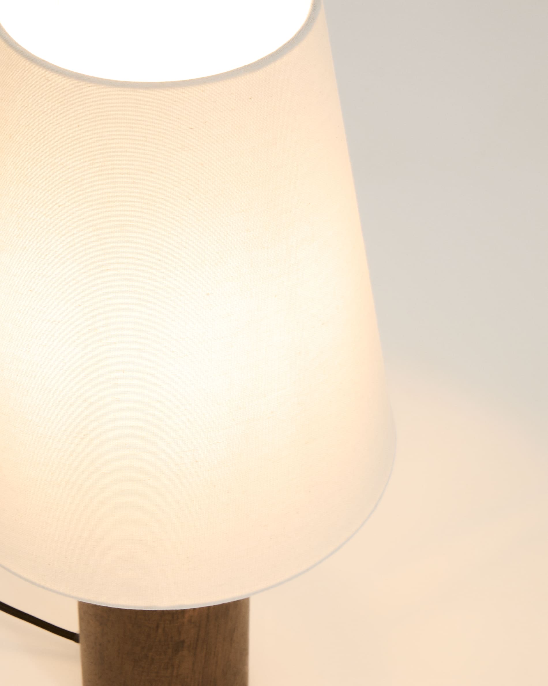 Marga table lamp made from solid rubber wood with dark finish