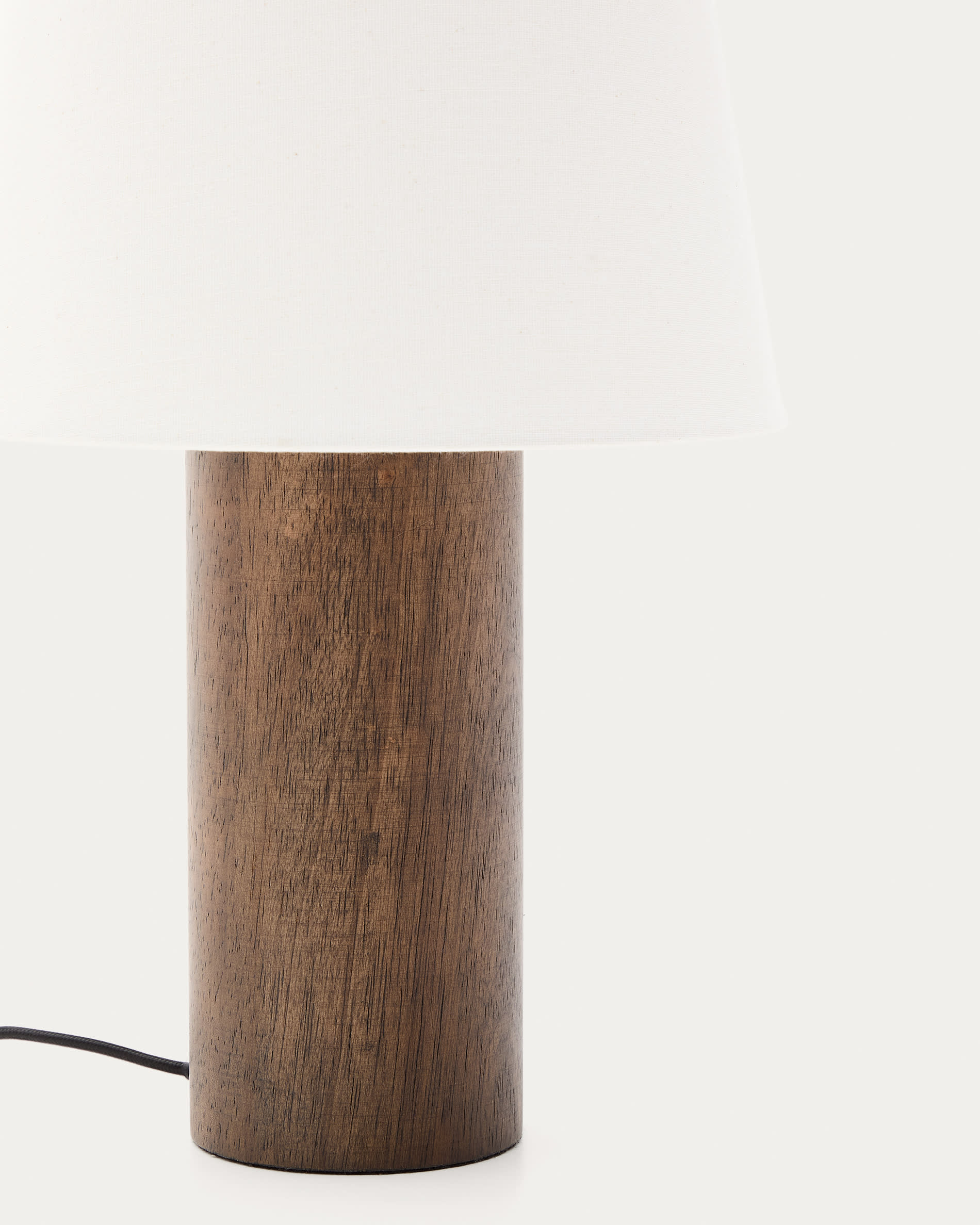 Marga table lamp made from solid rubber wood with dark finish