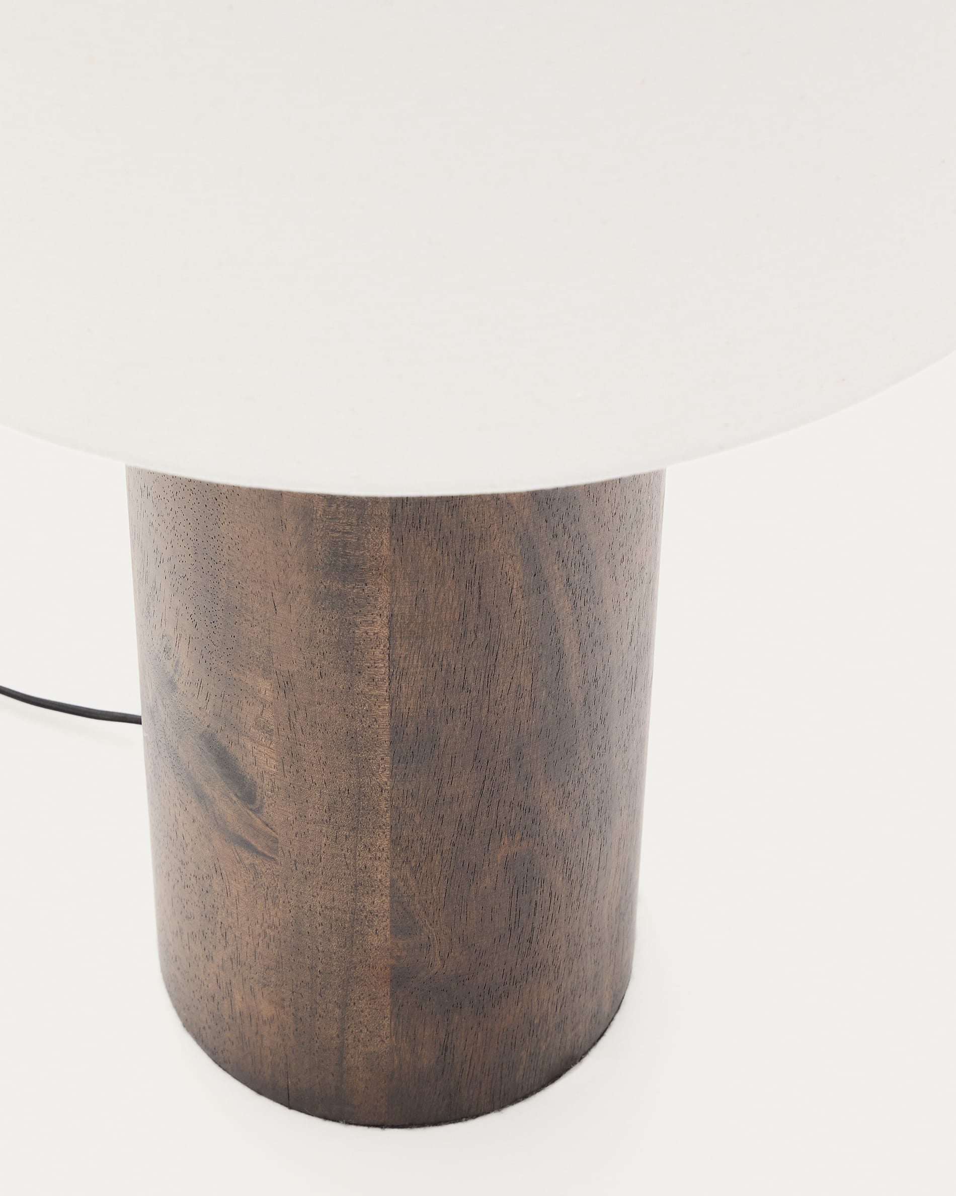 Marga floor lamp made from solid rubber wood with dark finish